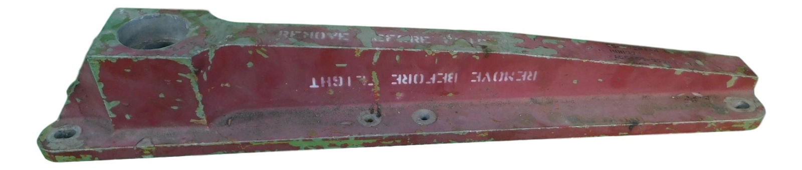 NASA-Apollo Mission Spacecraft Fixture Aluminum: NASA-Apollo Mission item Spacecraft Fixture Aluminum Made by Douglas-2 Part No. 55-972181 piece is 2 3/4" by 18 1/4" by 3/4" All items from the state of Charles Bell space auction in May of 2000All it