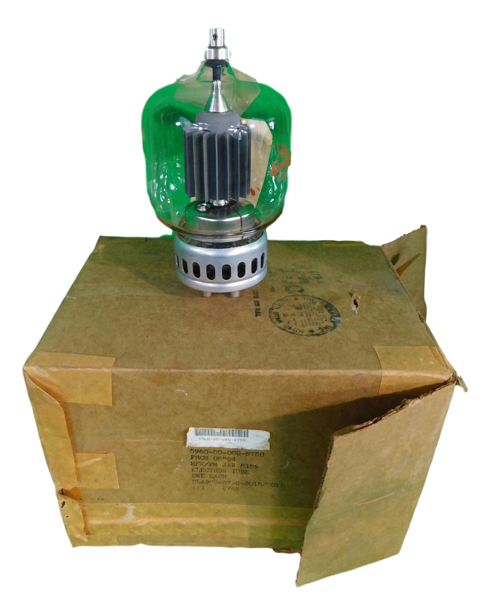 NASA Space Shuttle Electron Tube: NASA Space Shuttle item Electron Tube Made by EIMAC Part No. Type JAN-8189 piece is 10" by 5 1/2" by 5 1/2" All items from the state of Charles Bell space auction in May of 2000All item for this Aucti