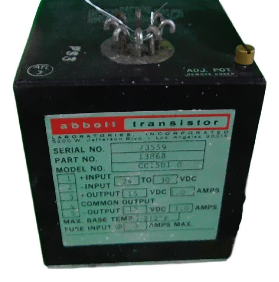 NASA Space Shuttle Power Supply: NASA Space Shuttle item Power Supply Made by Abbott Laboritories Part No. 13868 piece is 3 1/2" by 3 1/2" by 3 1/2" All items from the state of Charles Bell space auction in May of 2000All item for th