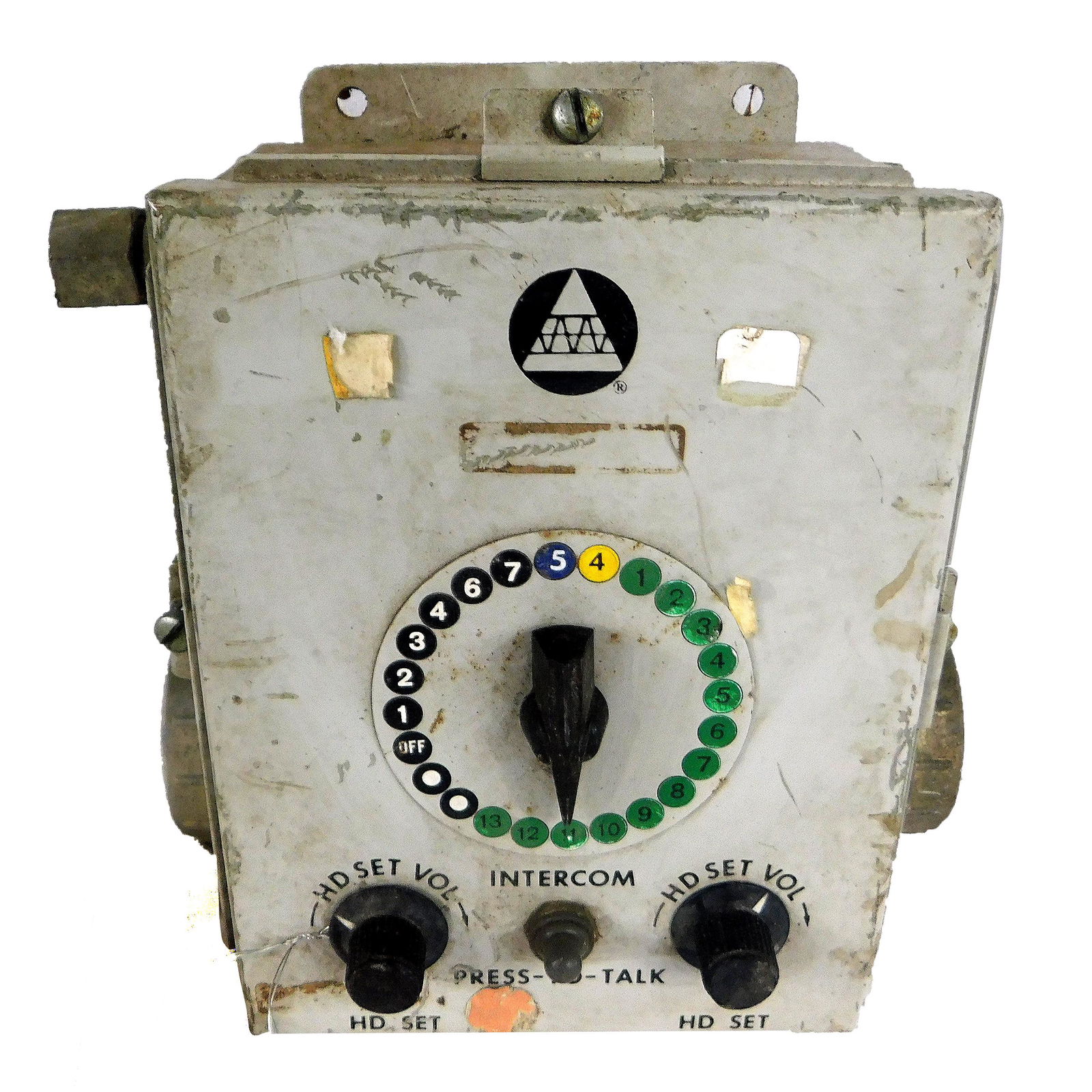 NASA APOLLO STANDARD WEATHER-PROOF COMMUNICATIONS: NASA Apollo Mission Standard Weather-Proof Communications Station Made by Northrop Part No N-29712-505 Piece is 6 3/4“ by 8 1/2“ by 4 1/2“ All items from the Estate of Charles Bell s