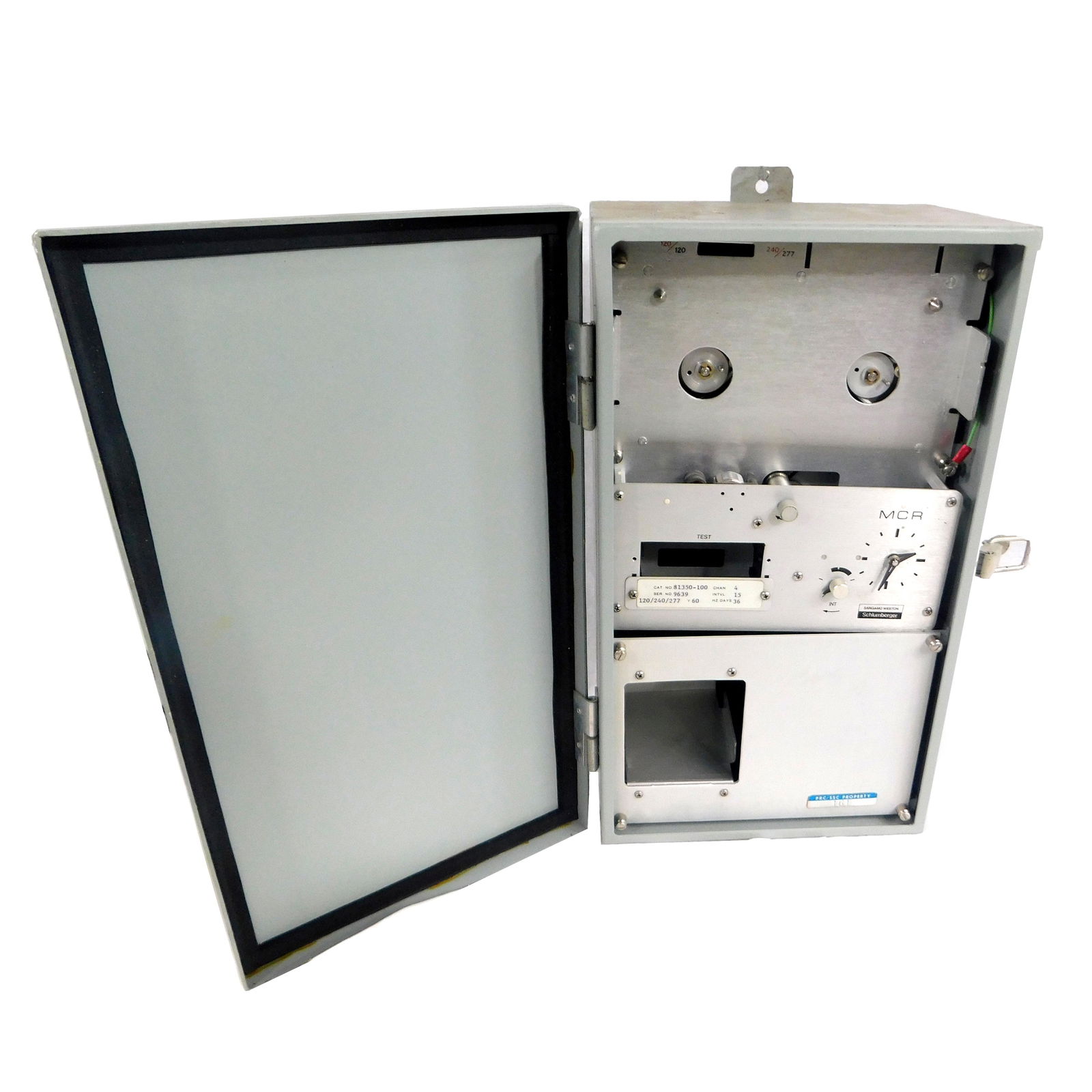 NASA APOLLO CASSETTE RECORDER: NASA Apollo Mission Casaatte Made by Sangamo Weston Part No 81350-100 Piece is 6 1/2“ by 14 1/4“ by 8 1/4“ All items from the Estate of Charles Bell space auction in May of 2000All i