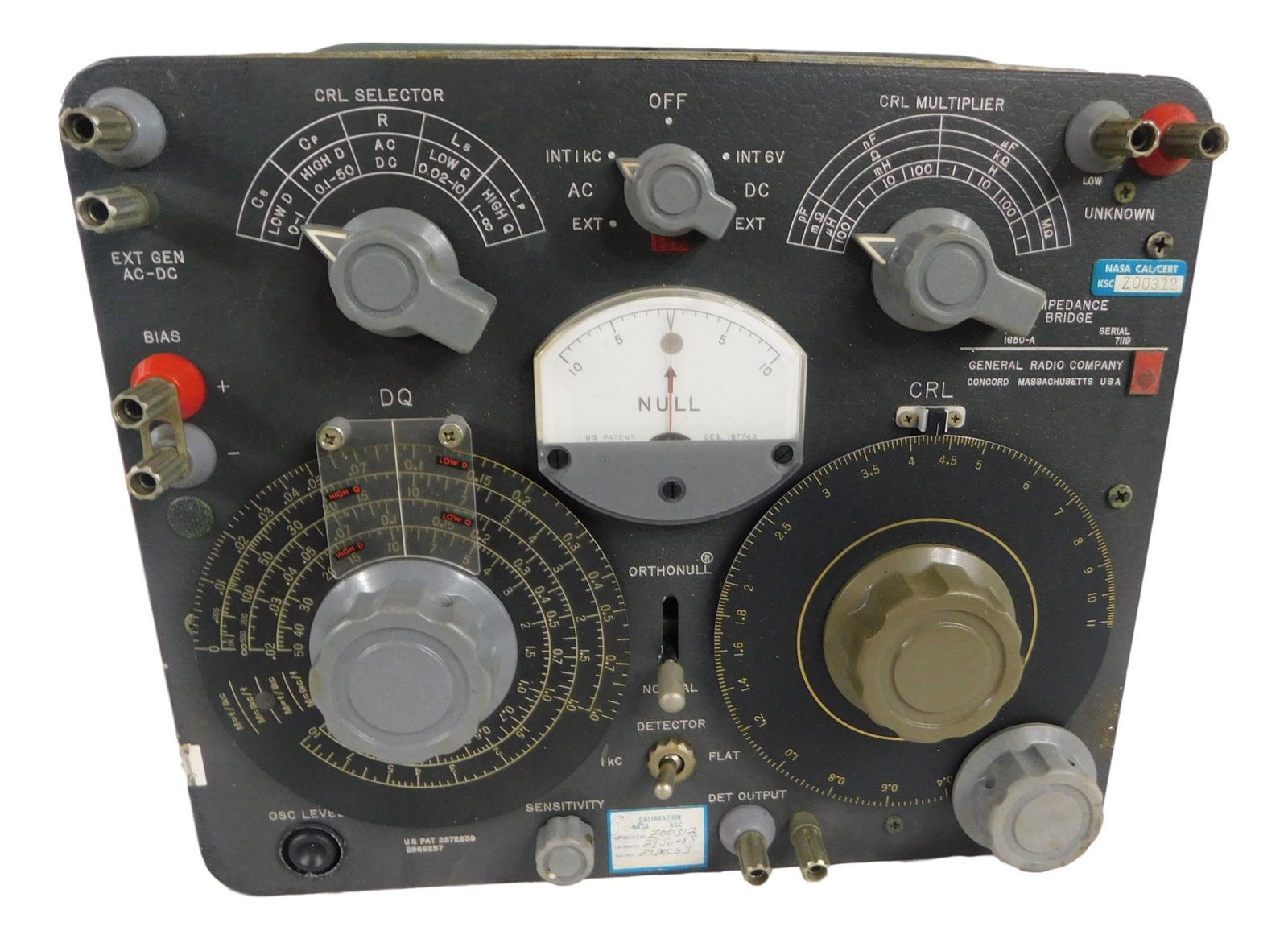 NASA APOLLO IMPERANCE BRIDGE: NASA Mission Imperance Bridge by General Radio Part No 1650A Piece is 7" by 10" by 12" All items from the Estate of Charles Bell space auction in May of 2000 All item for this Auction Located in Orlan