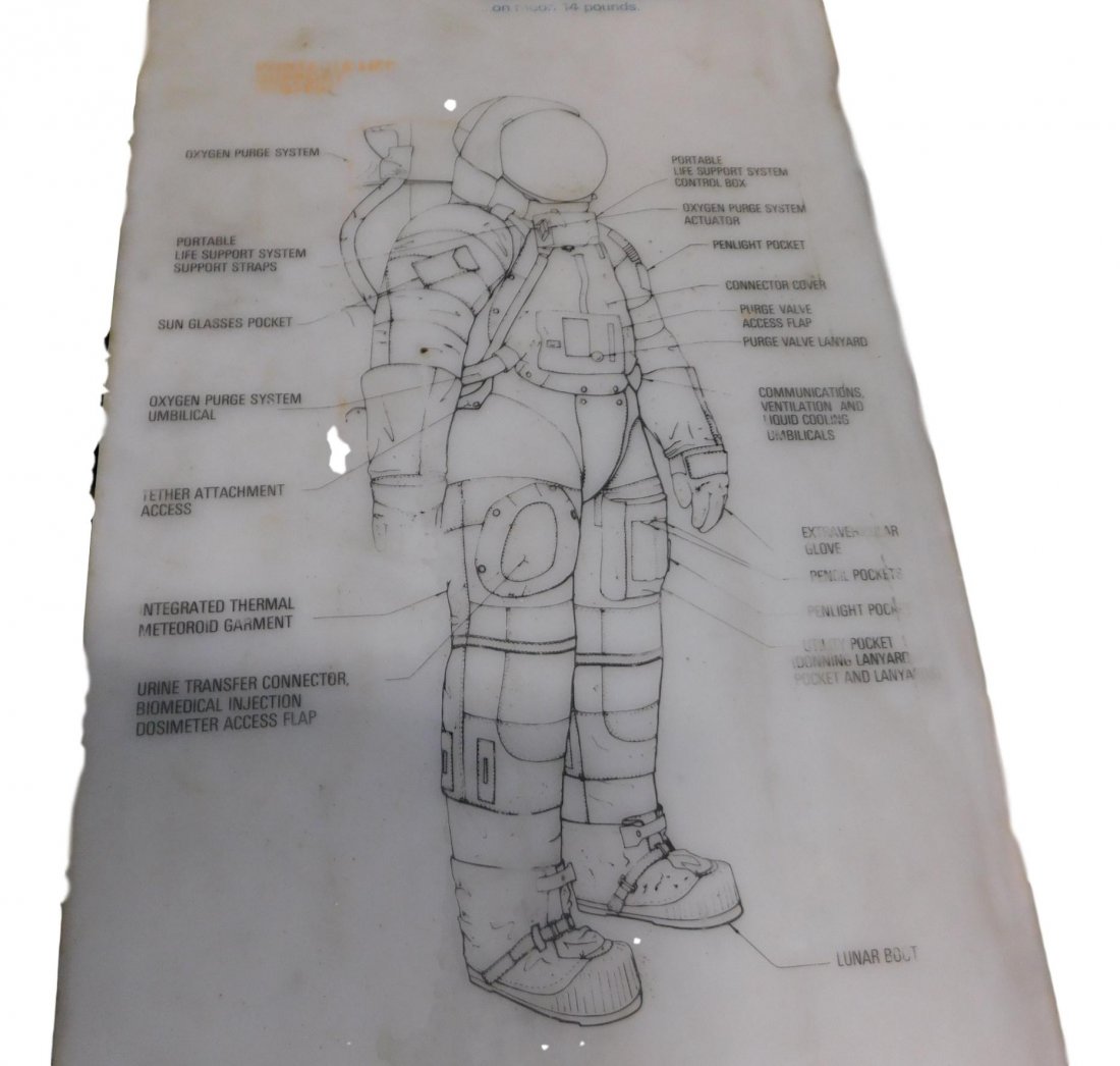 Original Space Suit Diagram Sign That Hung in Nasa (1 of 3)