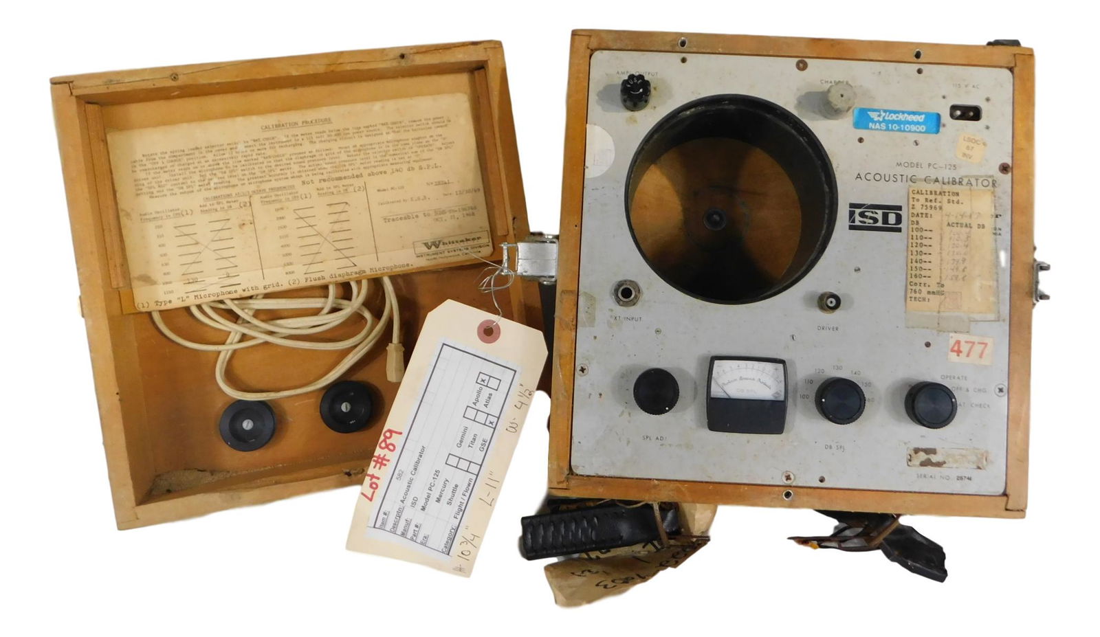 NASA APOLLO MISSION ACOUSTIC CALIBRATOR (1 of 4)