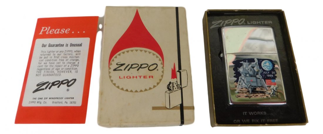 RARE NASA APOLLO 11 MISSION ZIPPO LIGHTER  ORIGINAL BOX (1 of 5)