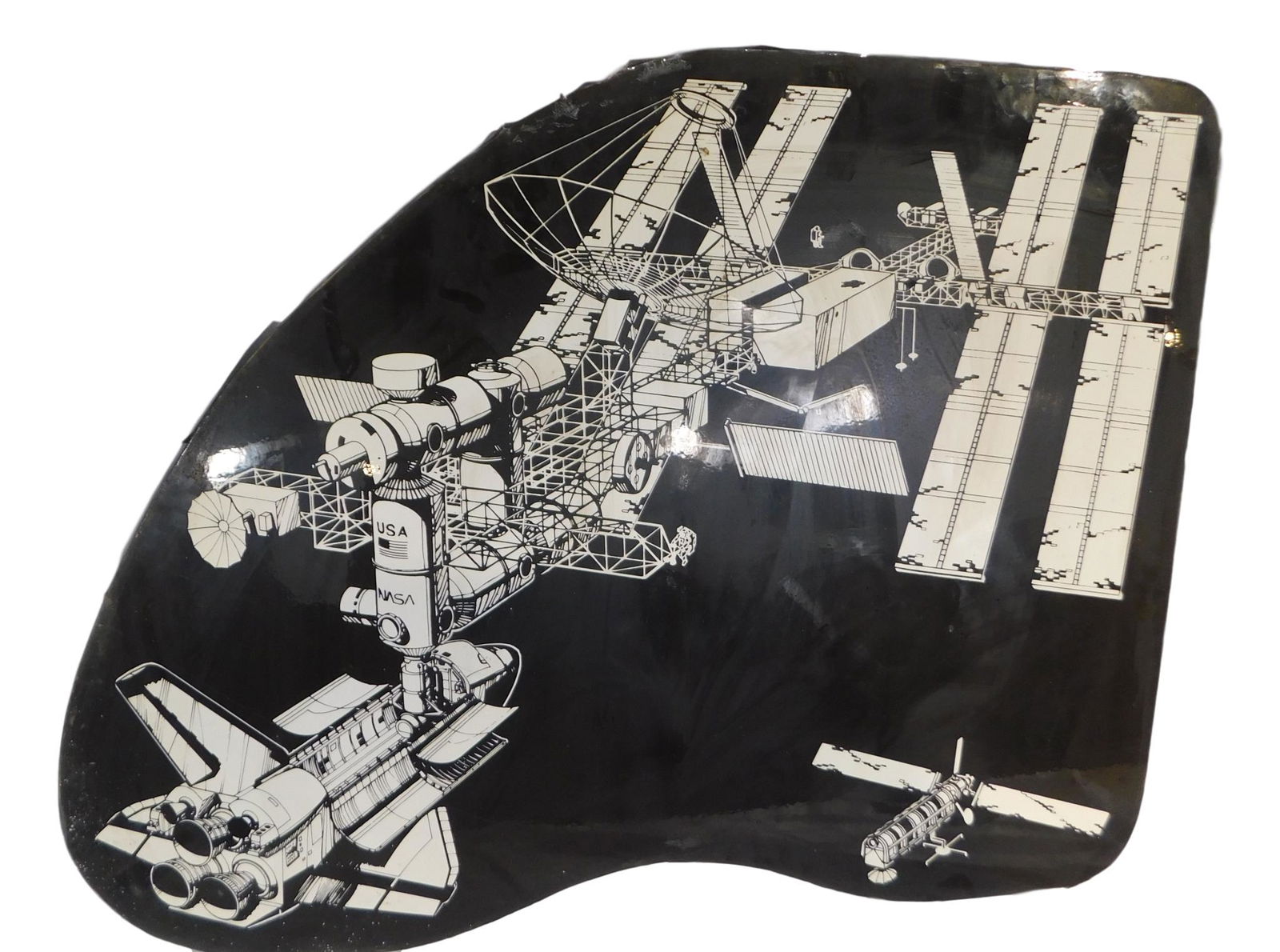 NASA APOLLO MISSION NASA SPACE STATION PLACARD (SIGN) (1 of 4)