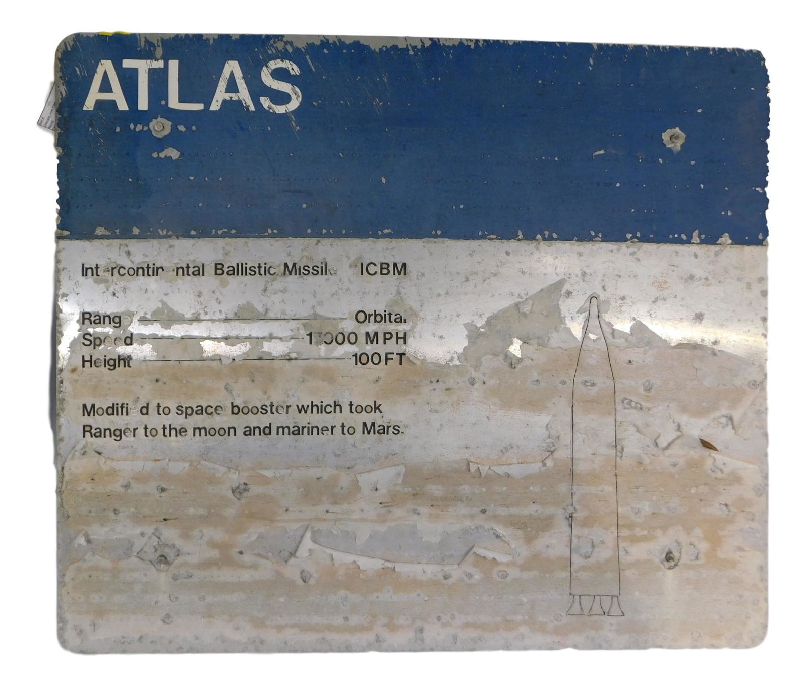 NASA APOLLO MISSION ATLAS ICBM POSTER (METAL) (1 of 4)