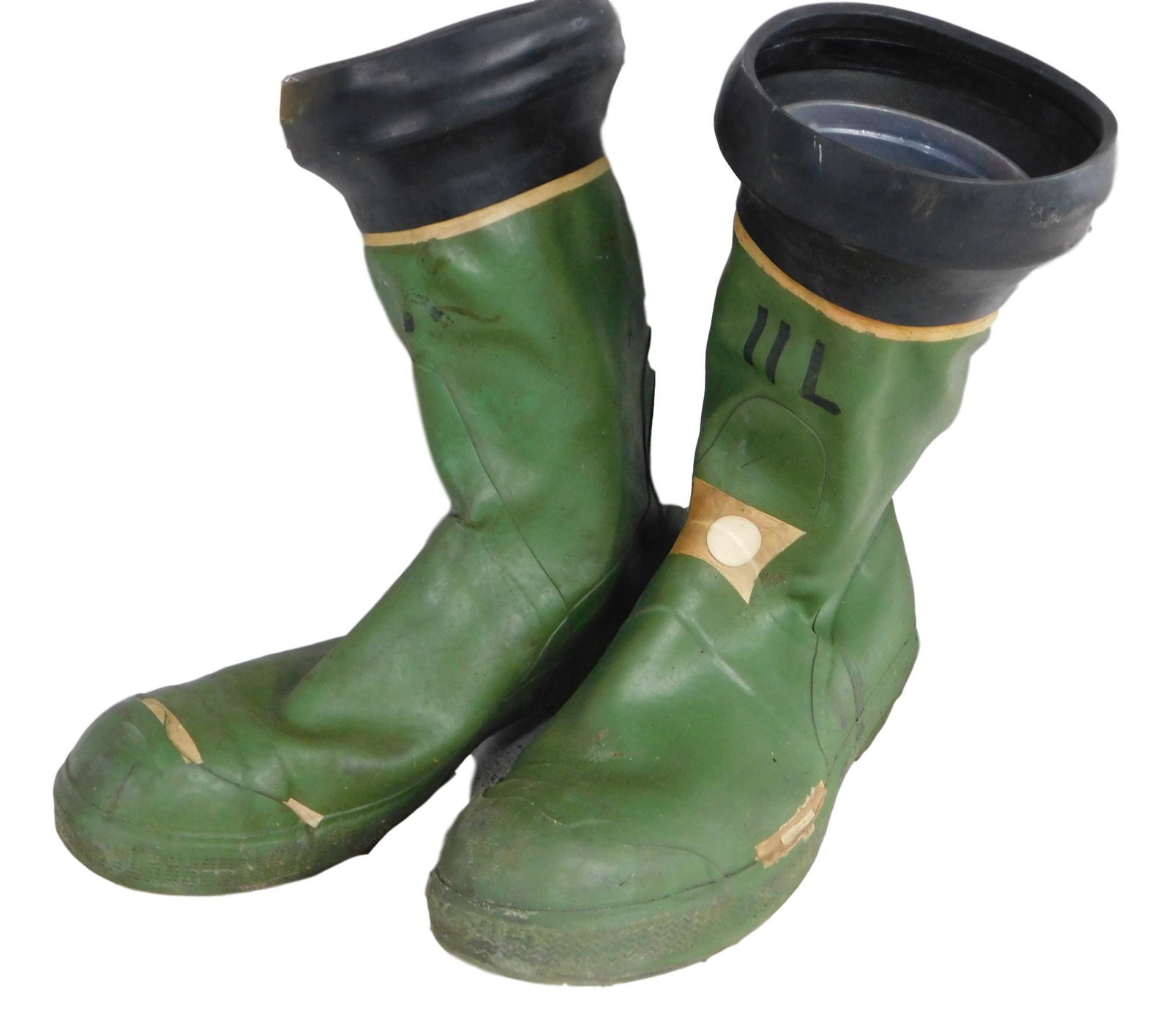 NASA APOLLO ROCKET FUEL HANDLER BOOTS: NASA APOLLO ROCKET FUEL HANDLER BOOTS. All items from NASA; some APOLLO, some Space Shuttle possible flown items. You will have to be the judge on these. All items from the Estate of Charles Bell spac