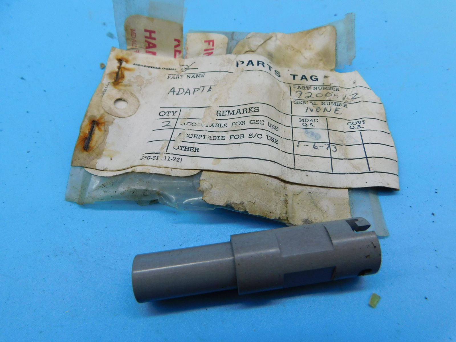 NASA UNIDENTIFIED SPACE ITEM NO RESERVE: NASA Unidentified items up for auction. All items from NASA; some APOLLO, some Space Shuttle possible flown items. You will have to be the judge on these. All items from the Estate of Charles Bell spa