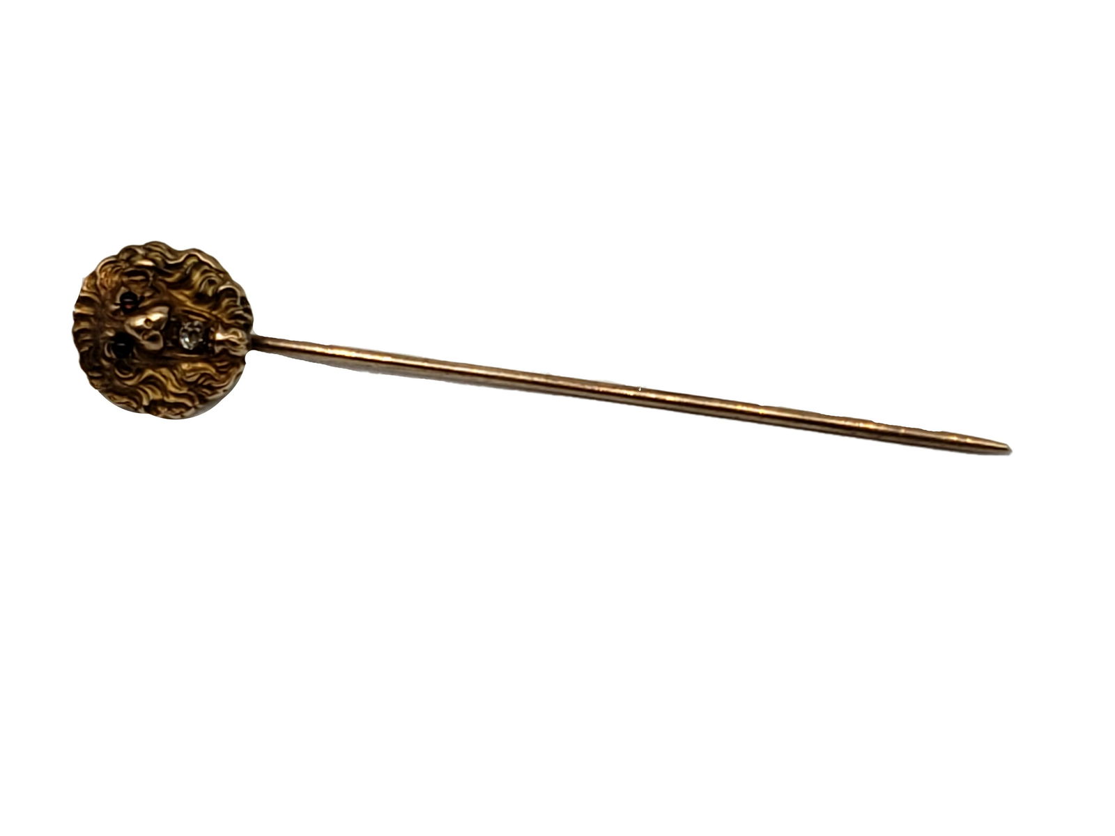 Versace Vintage 14kt Jeweled Stickpin With Case: Versace Vintage 14kt Jeweled Stickpin With Case Weight- 1.4 Grams 2 3/8" x 3/8"