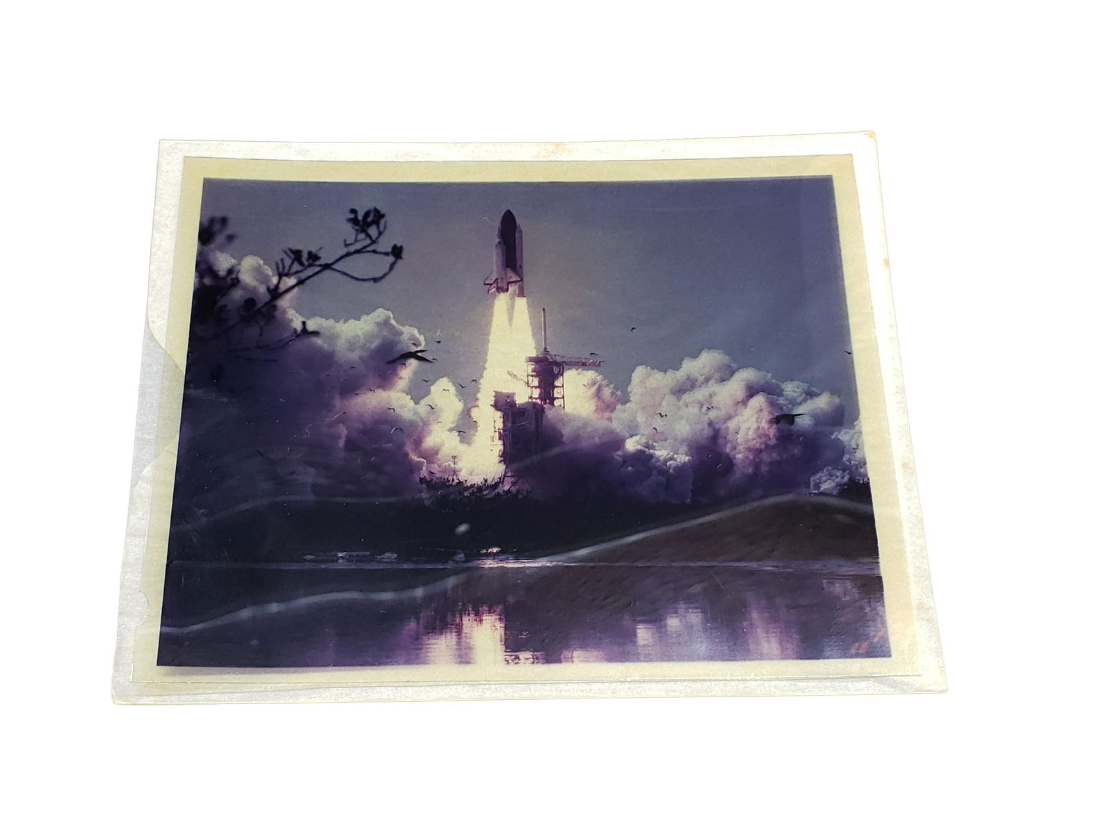 NASA STS-4 LAUNCH PHOTO: NASA STS-4 Launch Photo June 27,1982 Piece is 5" x 4" All items are from the Estate of Charles Bell space auction in May of 2000 All item for this Auction Located in in Hollywood Florida Warehouse For