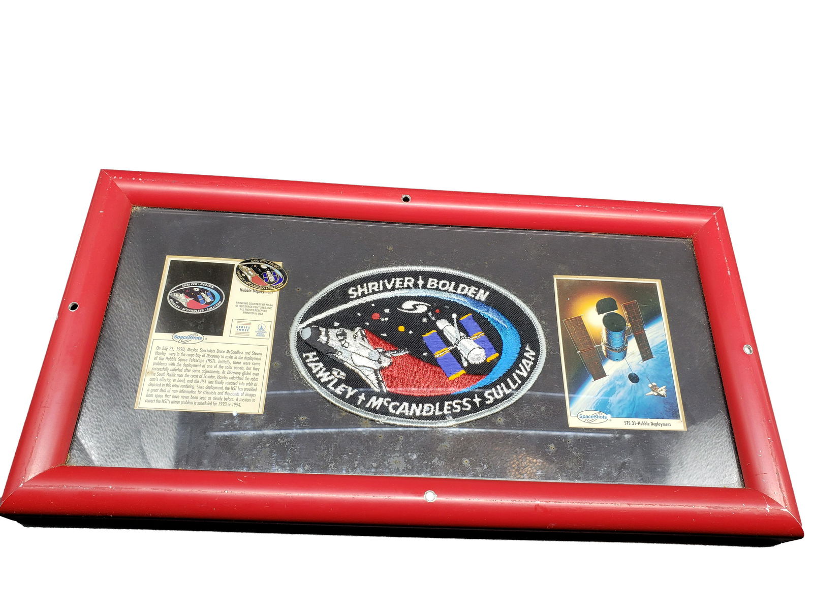 SHRIVER & BOLDEN HAWLEY & MCCANDLESS & SULLVIAN FRAMED: Shriver & Bolden Hawley & McCandless & Sullivan Framed Piece 14" x 7 1/2" All items are from the Estate of Charles Bell space auction in May of 2000 All item for this Auction Located in in Hollywood F