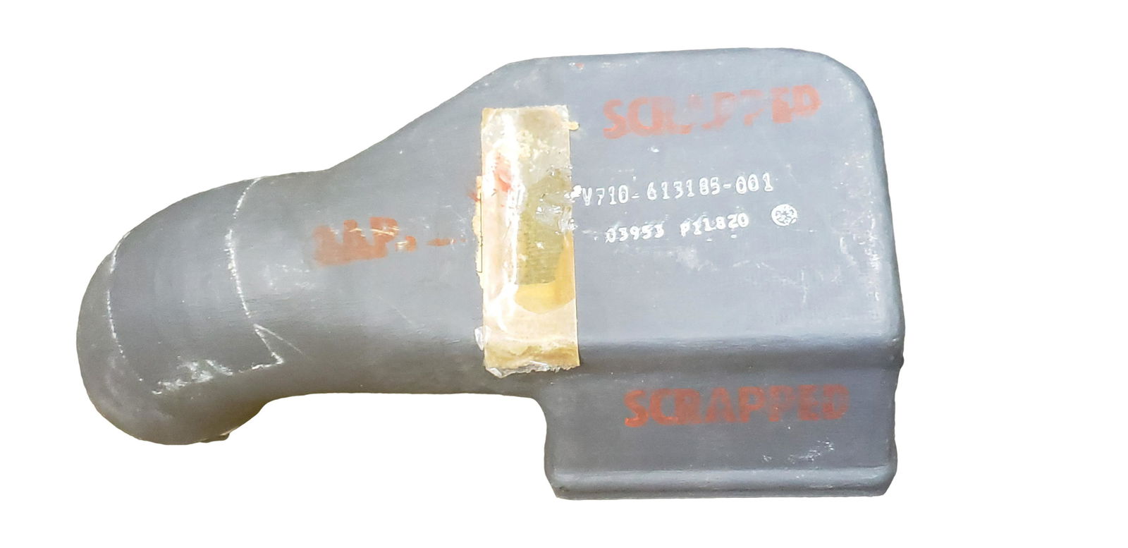 NASA FLOWN SHUTTLE AIR DUCT: NASA Flown Space Shuttle Air Duct Manufacturer North AMerican Aviation Part No V710-613185-001 Piece is 10" x 5 1/2" All items are from the Estate of Charles Bell space auction in May of 2000 All item