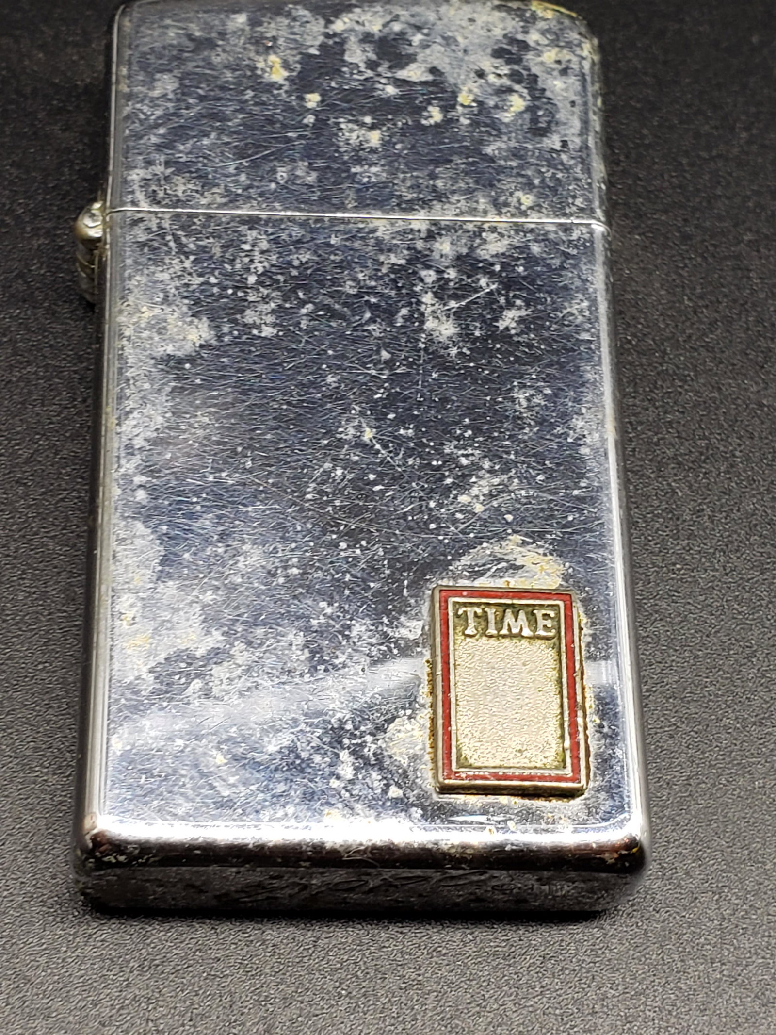 VINTAGE ZIPPO TIME LIGHTER: Vintage Zippo Time Lighter Piece is 2 1/4" x 1 1/4" All items for this Auction Located in in Hollywood Florida Warehouse For Shipping Call today for quote they have item numbers and Pak Mail is availa