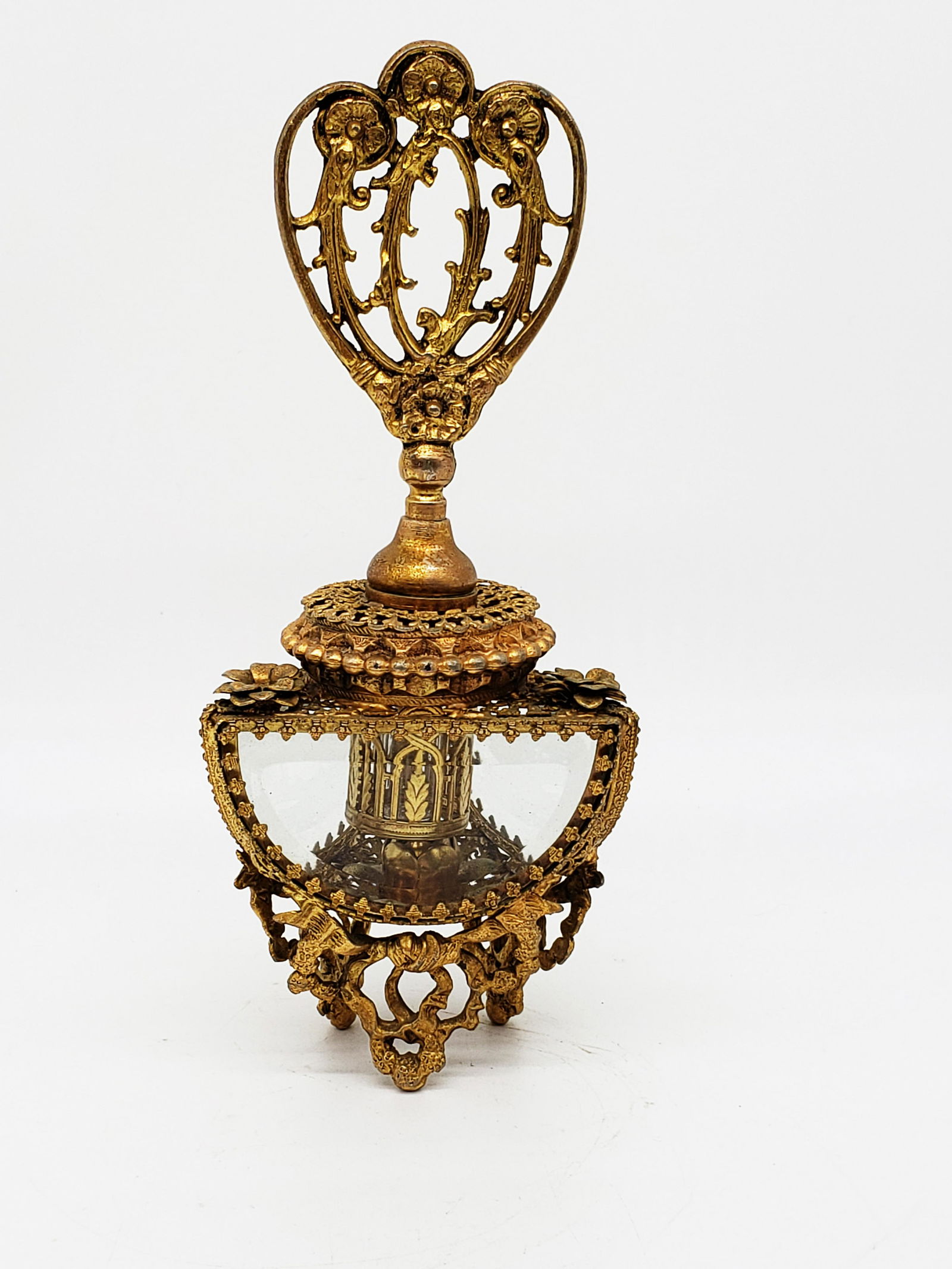 ANTIQUE VICTORIAN FILLIGREE PERFUME BOTTLE (1 of 6)