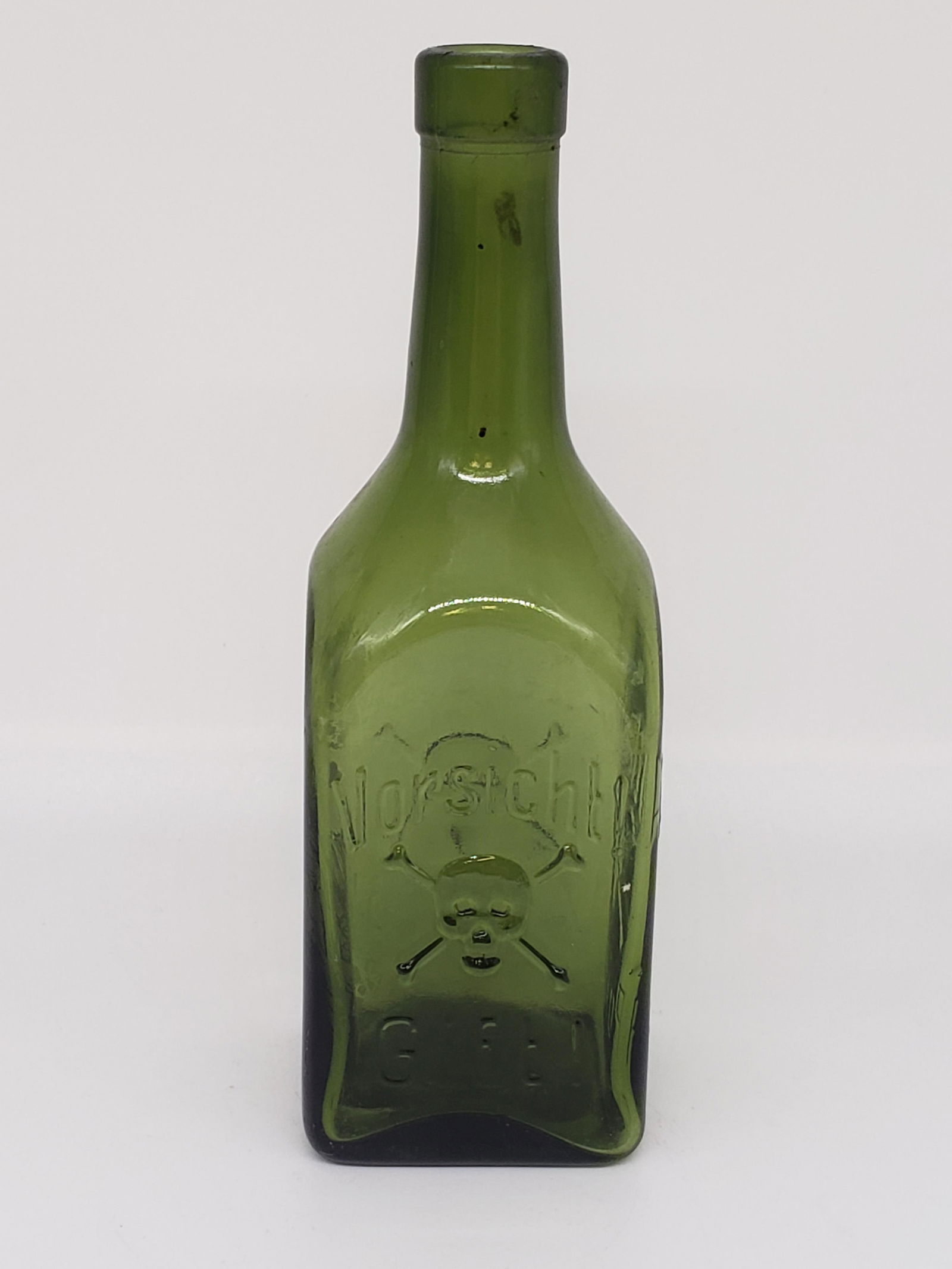 ANTIQUE OCEAN FIND BOTTLE "ATTENTION POISON" (1 of 5)