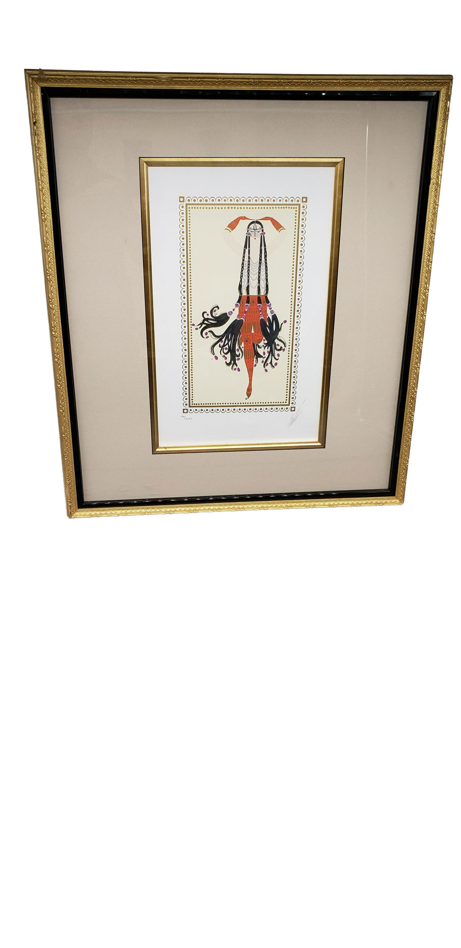 ERTE LONG HAIRED DANCER SERIGRAPH SIGNED/NUMBERED (1 of 4)