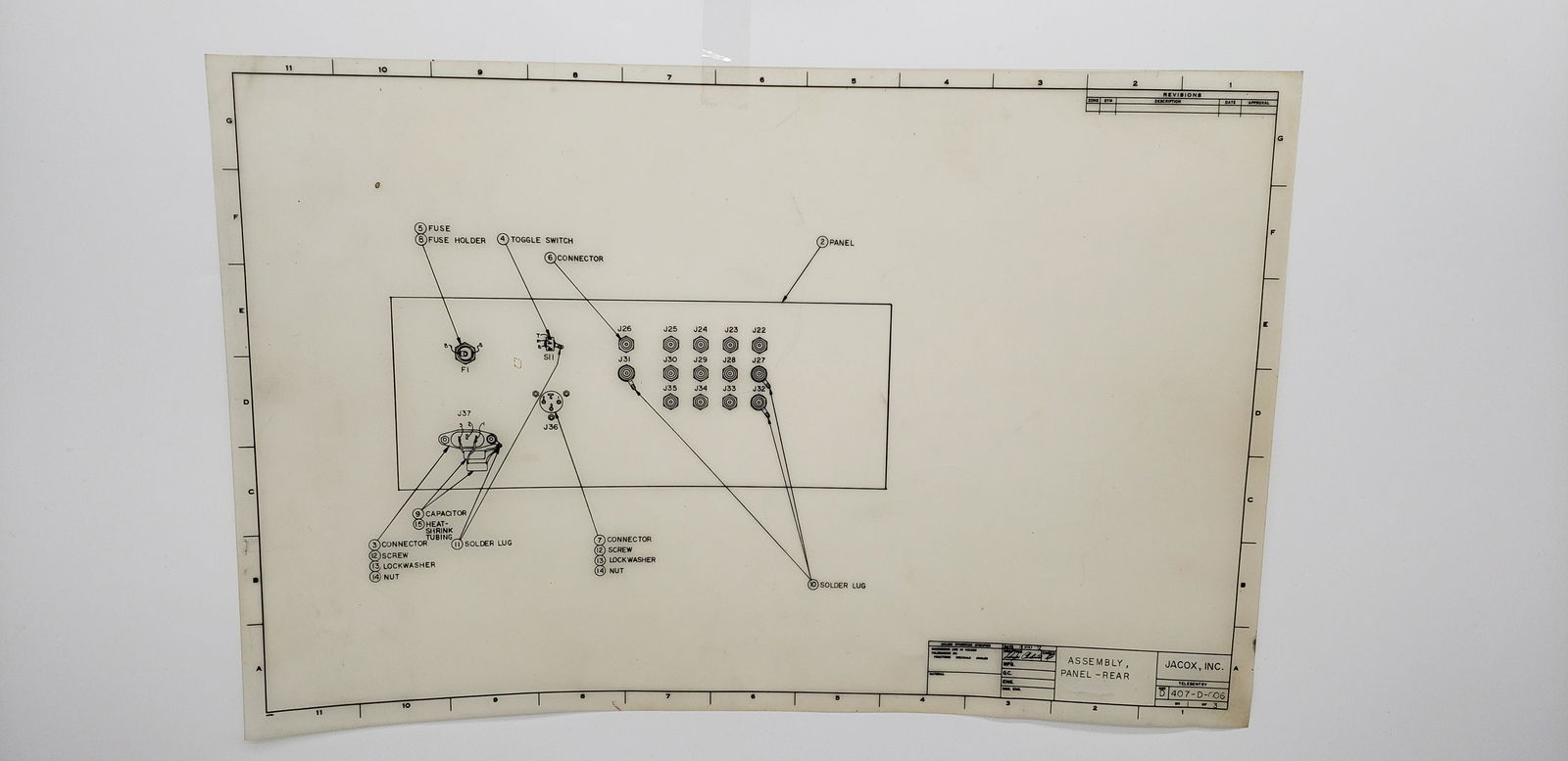 NASA APOLLO BLUEPRINT SCHEMATIC: NASA Apollo Blueprint Schematic Piece is 11 1/4" x 17" All items are from the Estate of Charles Bell space auction in May of 2000 All items from this Auction Located in in Hollywood Florida Warehouse