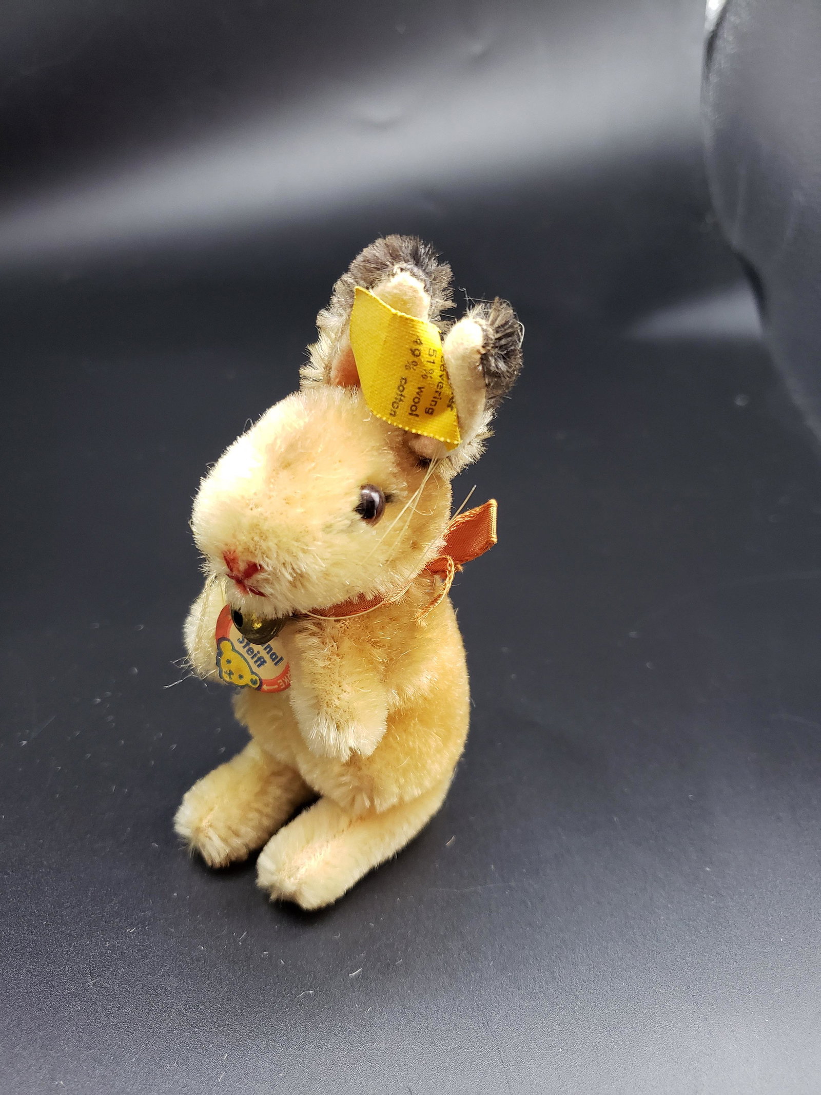 STEIFF RABBIT WITH ORIGINAL TAG: Steiff Rabbit with Original Tags Piece is 4 1/2" All items from this Auction Located in in Hollywood Florida Warehouse For Shipping Call today for quote they have item numbers and Pak Mail is availabl