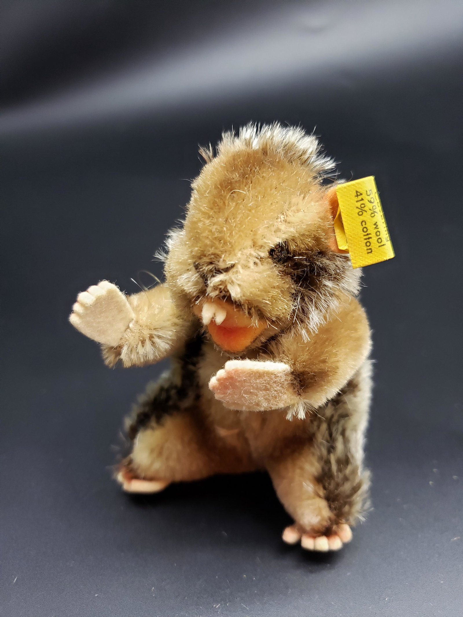 STEIFF BEAVER WITH ORIGINAL TAG: Steiff Beaver with Original Tag Piece is 4" All items from this Auction Located in in Hollywood Florida Warehouse For Shipping Call today for quote they have item numbers and Pak Mail is available for