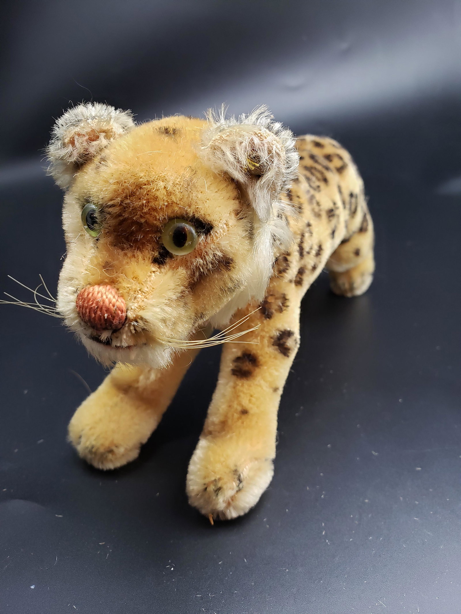 STEIFF LEOPARD WITH ORIGINAL TAG: Steiff Leopard with Original Tag Piece is 5" x 12" All items from this Auction Located in in Hollywood Florida Warehouse For Shipping Call today for quote they have item numbers and Pak Mail is availa
