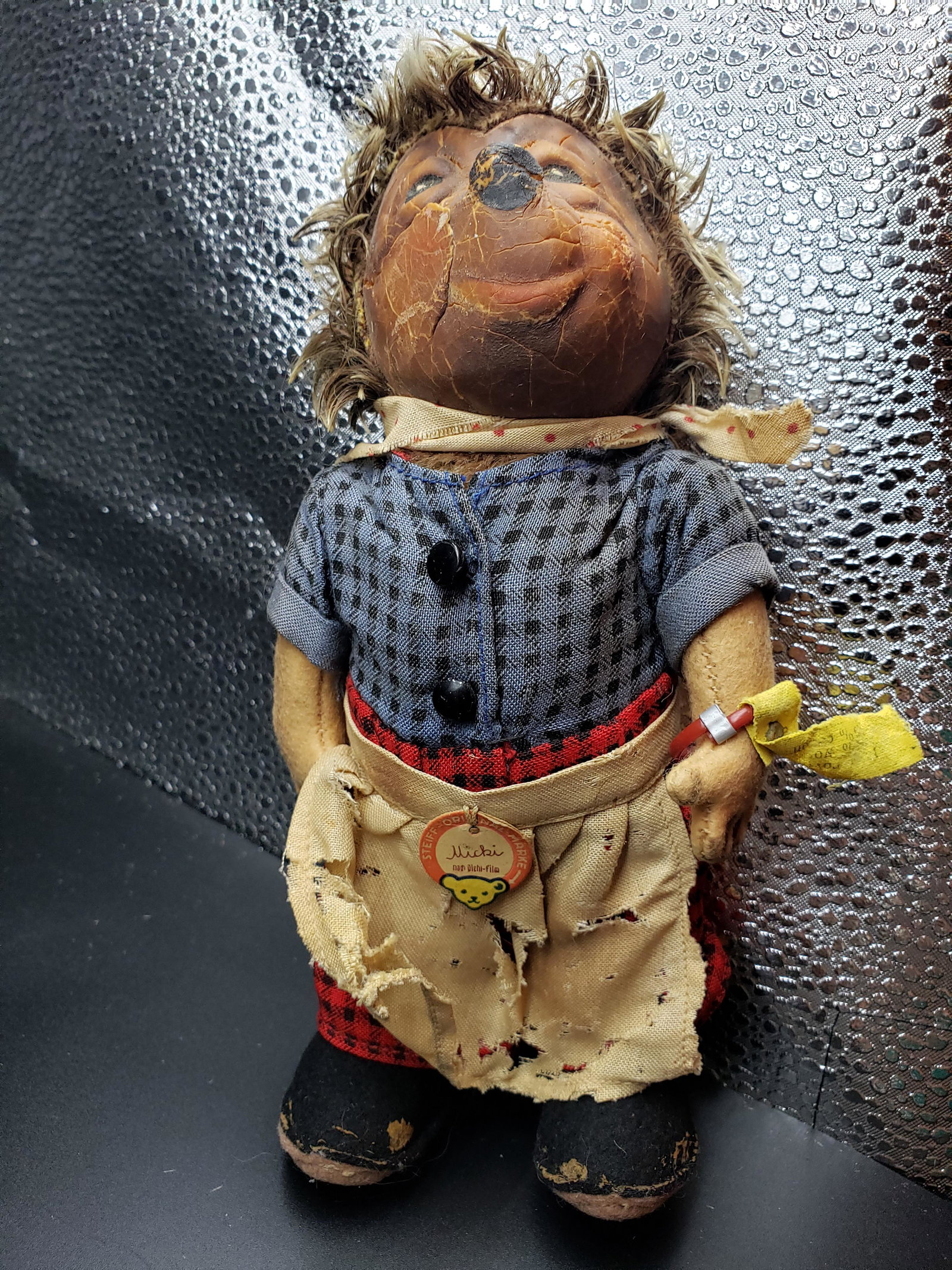 STEIFF MICKI WITH ORIGINAL TAG: Steiff Micki with Original Tag Piece is 7" All items from this Auction Located in in Hollywood Florida Warehouse For Shipping Call today for quote they have item numbers and Pak Mail is available for 