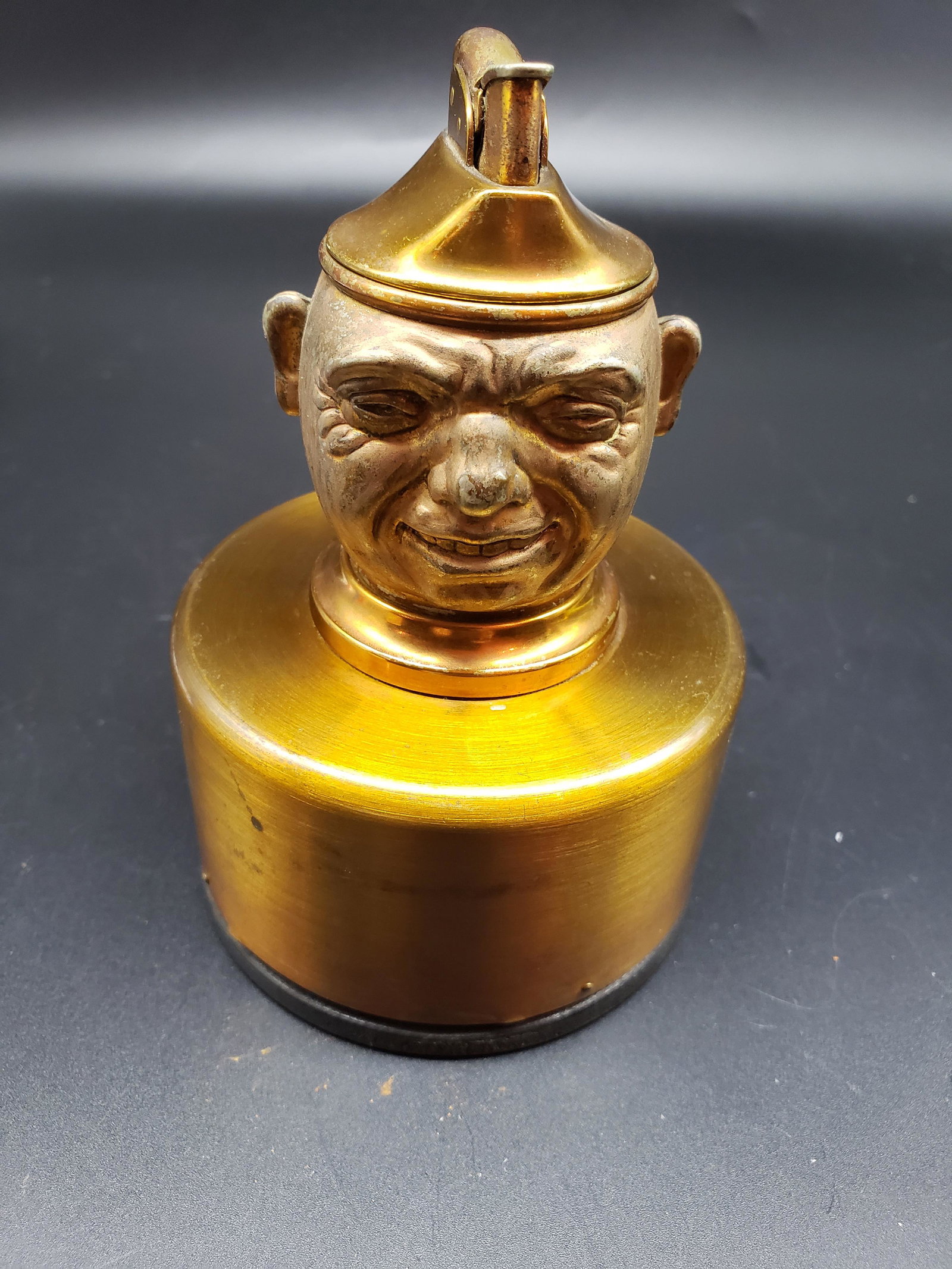WWI FAT BOY LIGHTER: WWI Fat Boy Lighter Piece is 5 1/4" x 5 1/4" All items from this Auction Located in in Hollywood Florida Warehouse For Shipping Call today for quote they have item numbers and Pak Mail is available fo