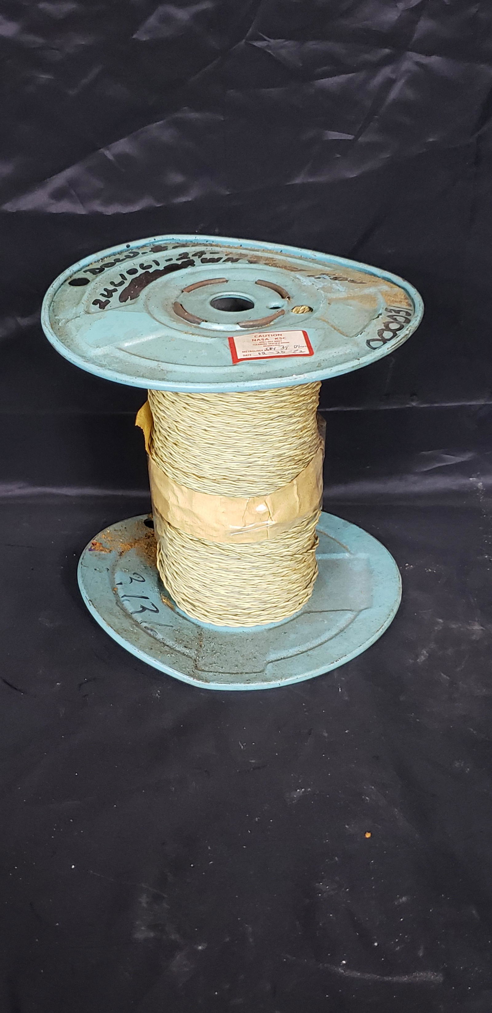 NASA APOLLO WHITE AND GREEN WIRE SPOOL (1 of 5)