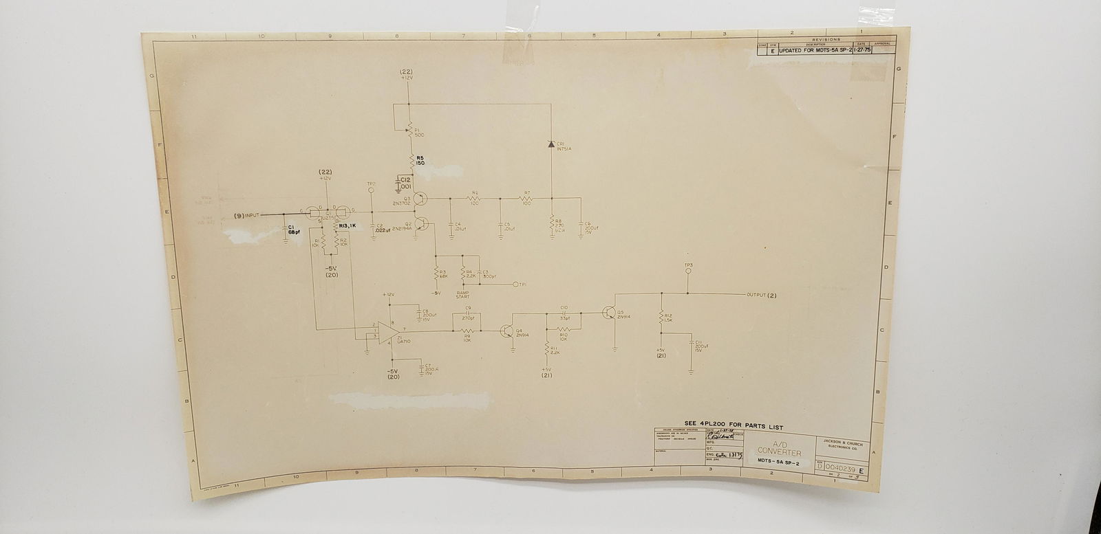 NASA APOLLO BLUEPRINT SCHEMATIC (1 of 8)