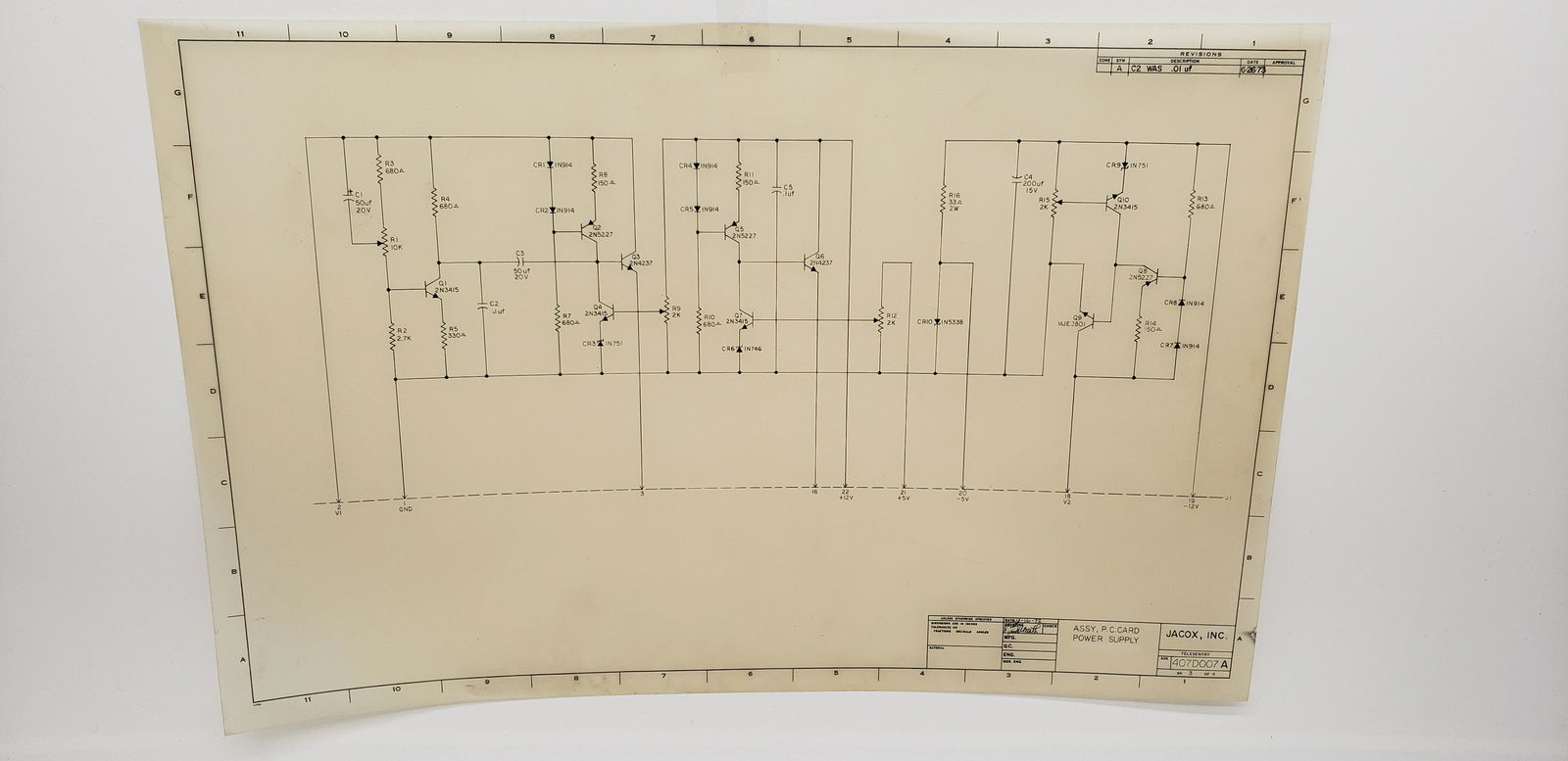 NASA APOLLO BLUEPRINT SCHEMATIC (1 of 6)