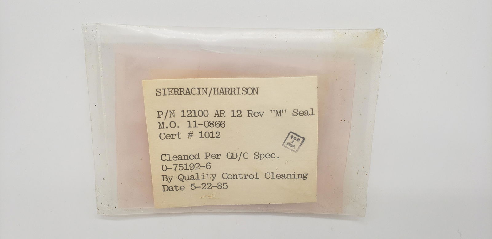 NASA APOLLO LIQUID OXYGEN SEAL (1 of 5)