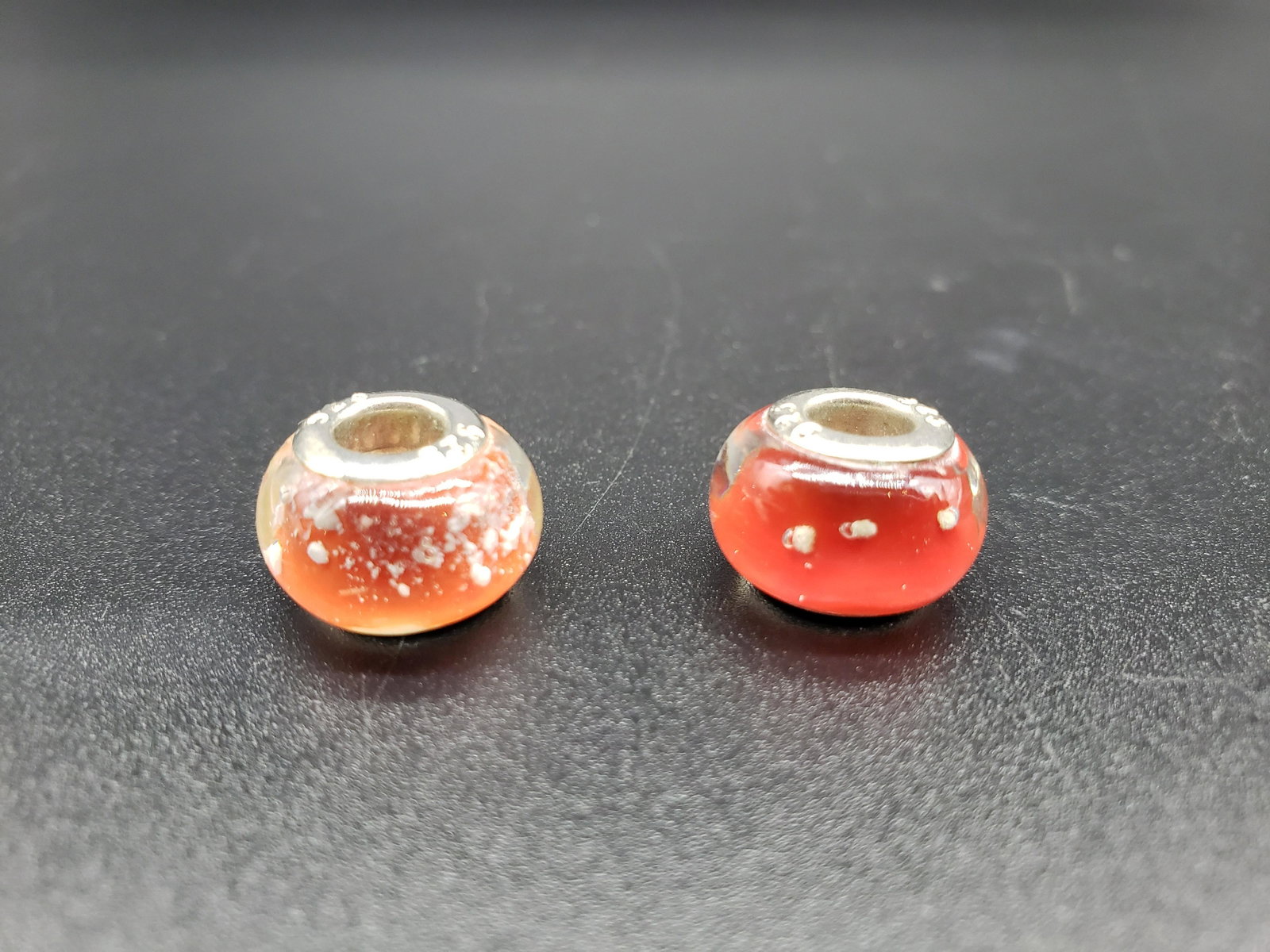 SET OF 2 RED PANDORA CHARMS: Set of 2 Red Pandora Charms Piece is 1/2" Across All items Located in in Hollywood Florida Warehouse For Shipping Call today for quote they have item numbers and Pak Mail is available for all your cus