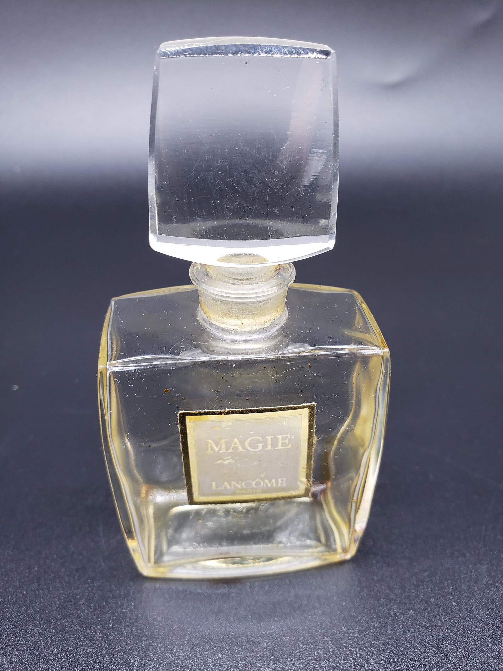 VINTAGE MAGIE LANCOME PARIS FRANCE PERFUME: Vintage Magie Lancome Paris France Perfume Piece is 4 1/2" All items from this Auction Located in in Hollywood Florida Warehouse For Shipping Call today for quote they have item numbers and Pak Mail i