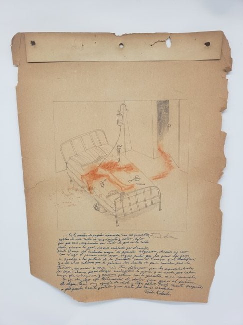 LARGE FRIDA KAHLO  DIARY SKETCH (1 of 8)