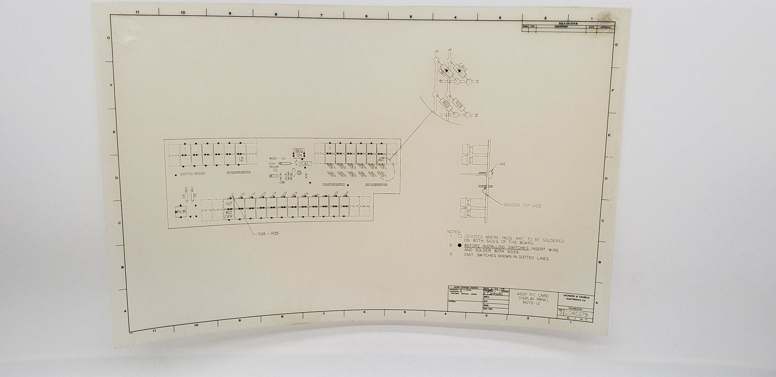 NASA APOLLO BLUEPRINT SCHEMATIC (1 of 4)