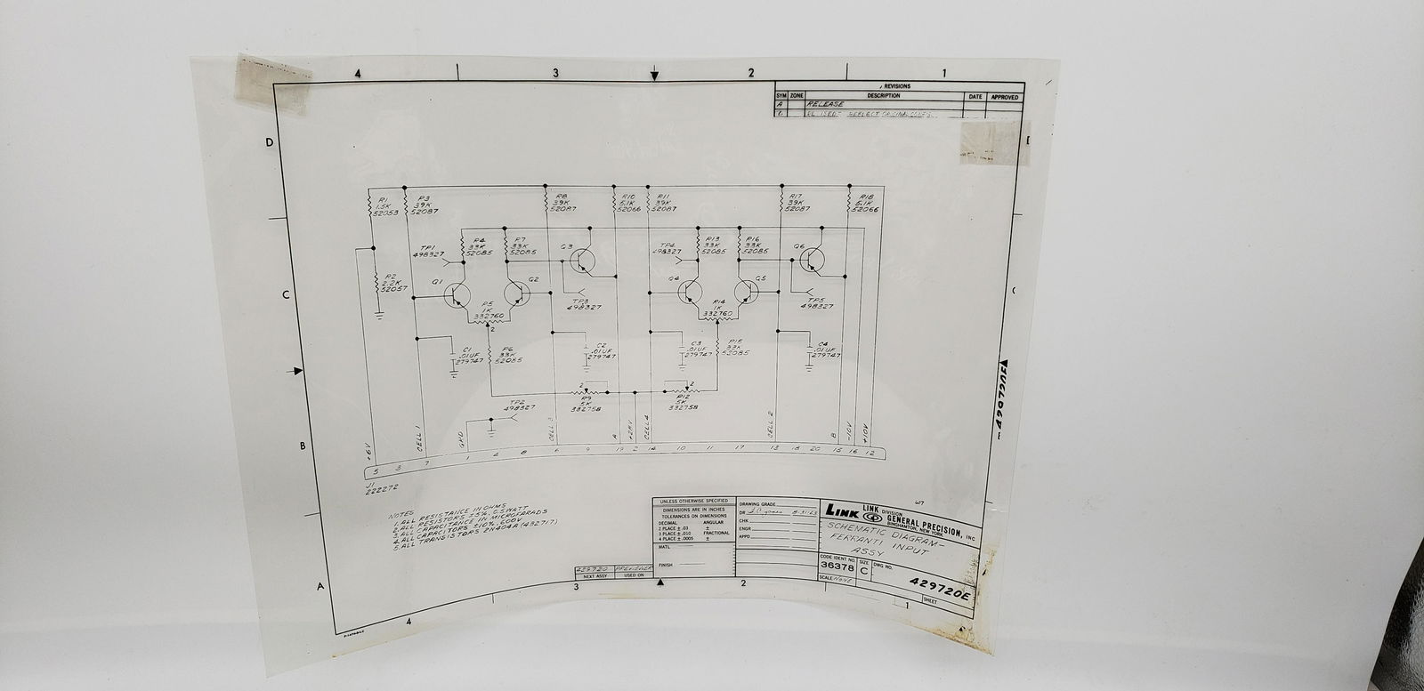 NASA APOLLO BLUEPRINT SCHEMATIC (1 of 6)