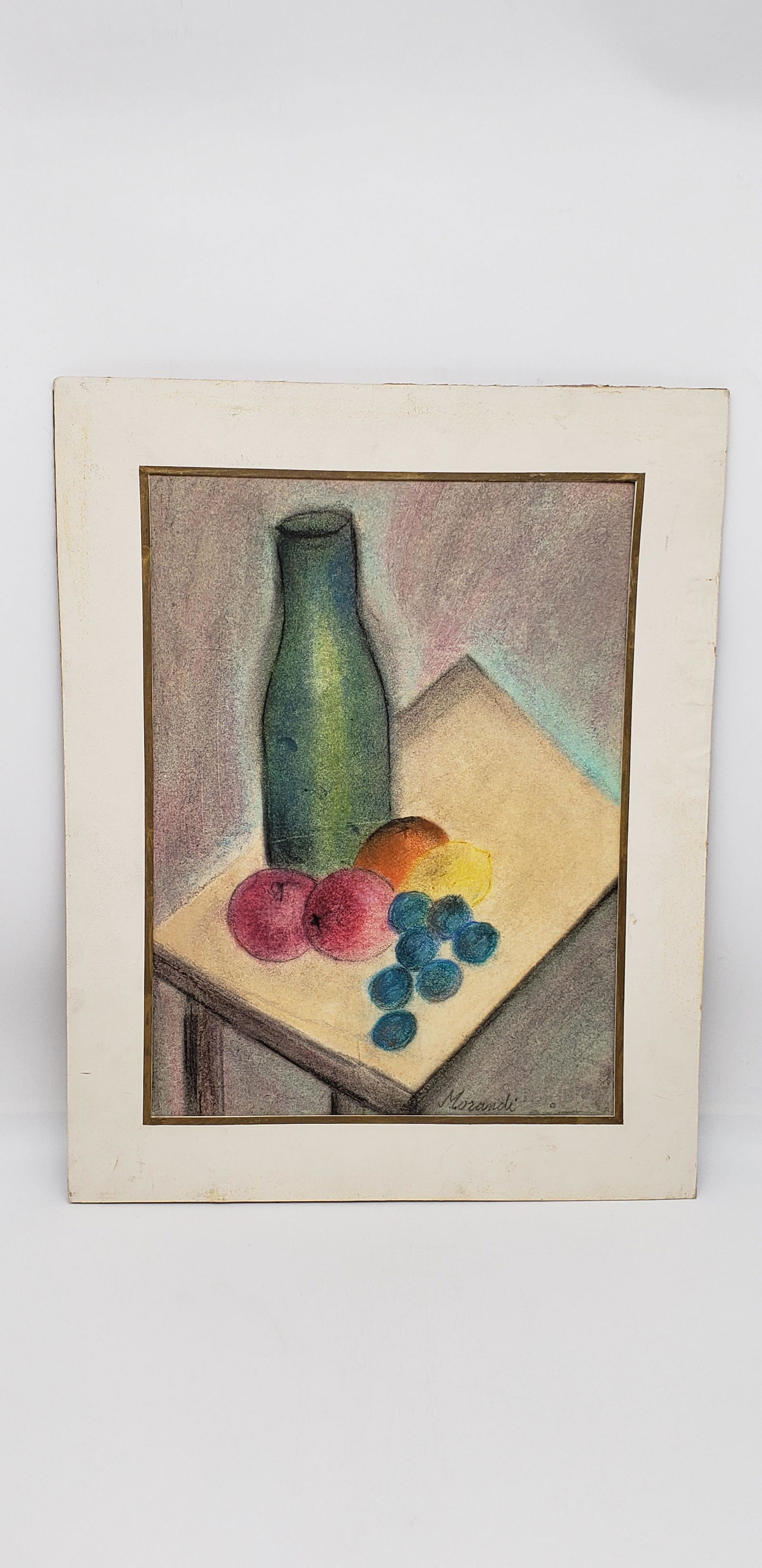 GIORGIO MORANDI WATERCOLOR AND PASTEL: Giorgio Morandi Italy 1890-1964 Watercolor and Pastel Piece is 14 3/4" x 10 3/4" All items Located in in Hollywood Florida Warehouse For Shipping Call today for quote they have item numbers and Pak Ma