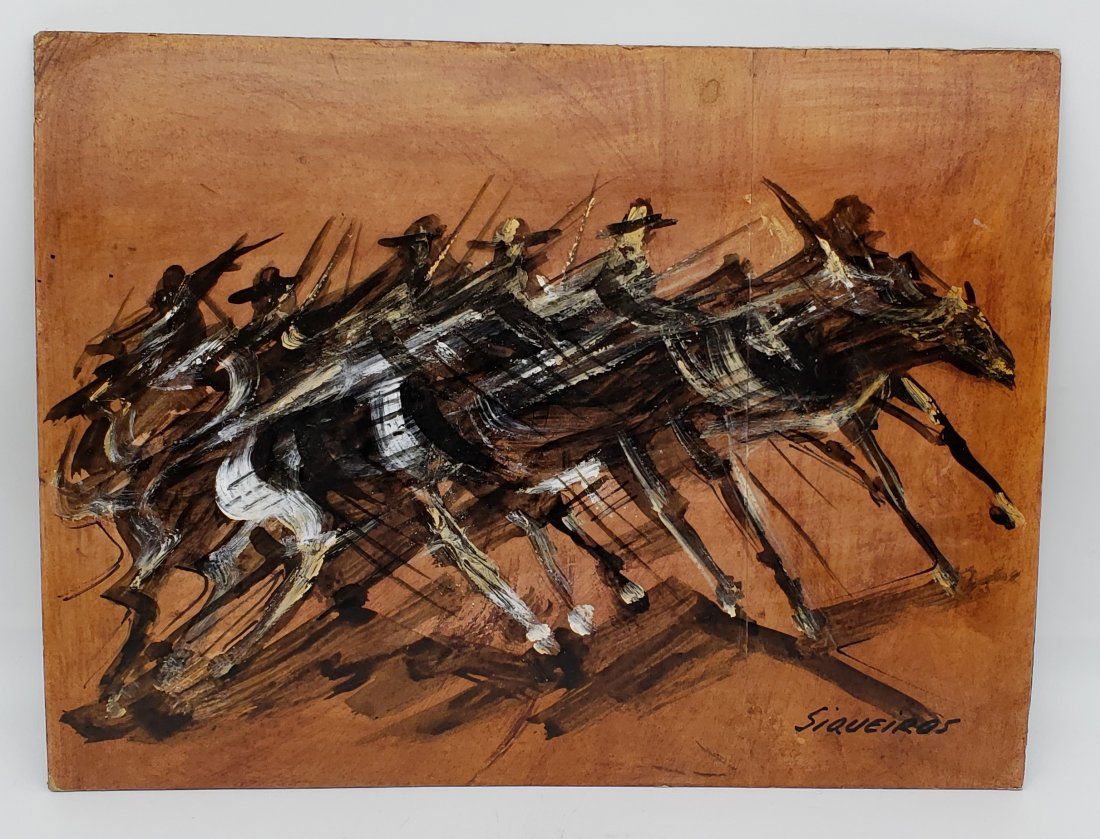 DAVID ALFARO SIQUEROS ORIGINAL OIL ON BOARD (1 of 4)