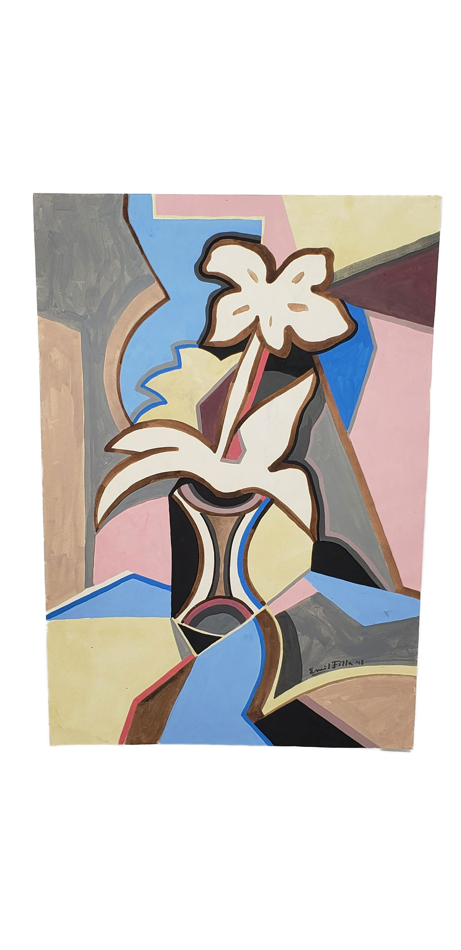 EMIL FILLA GOUACHE ON PAPER SIGNED AND DATED (1 of 6)