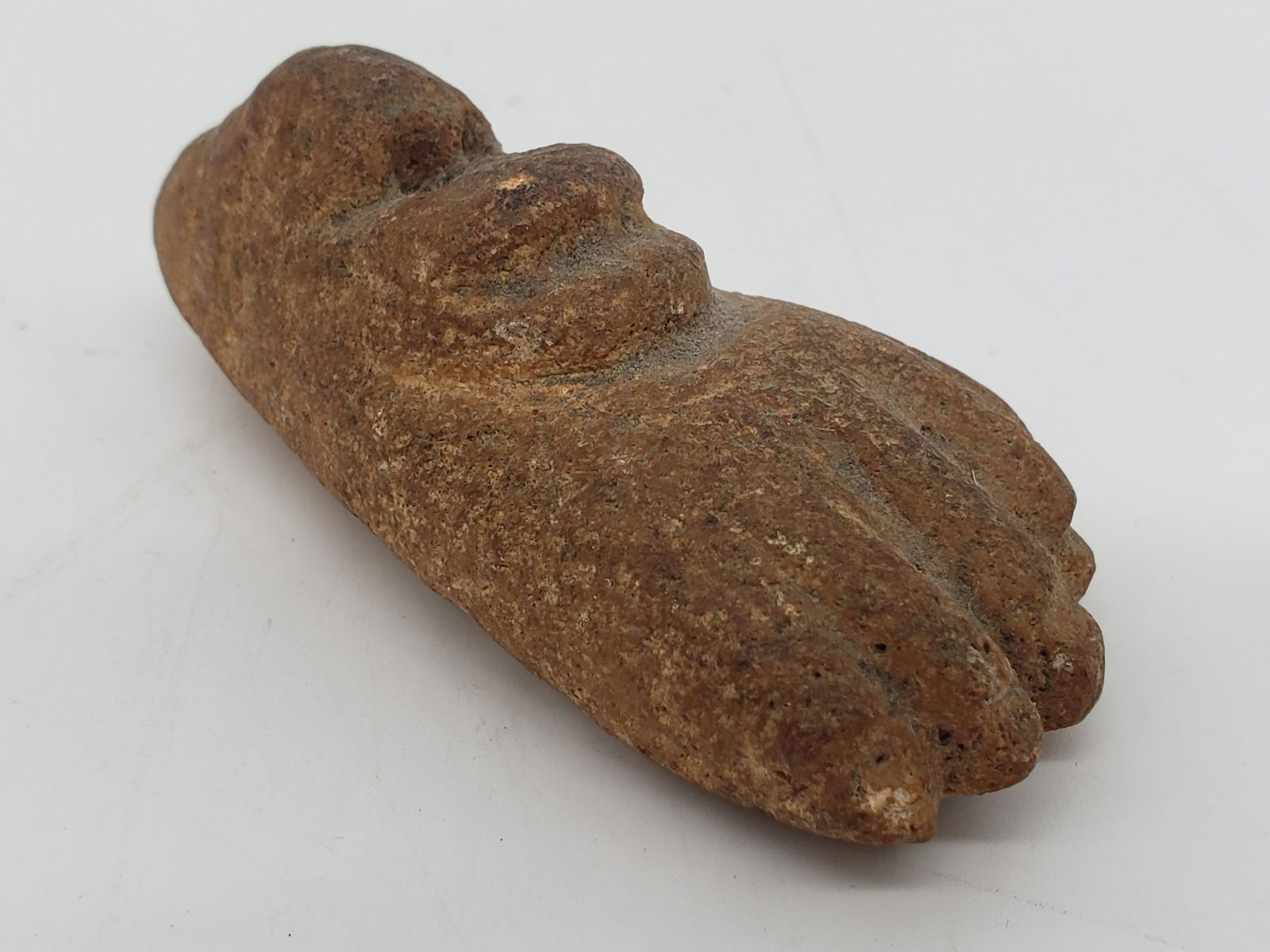 PRE COLUMBIAN STONE FOOT STATUE (1 of 4)