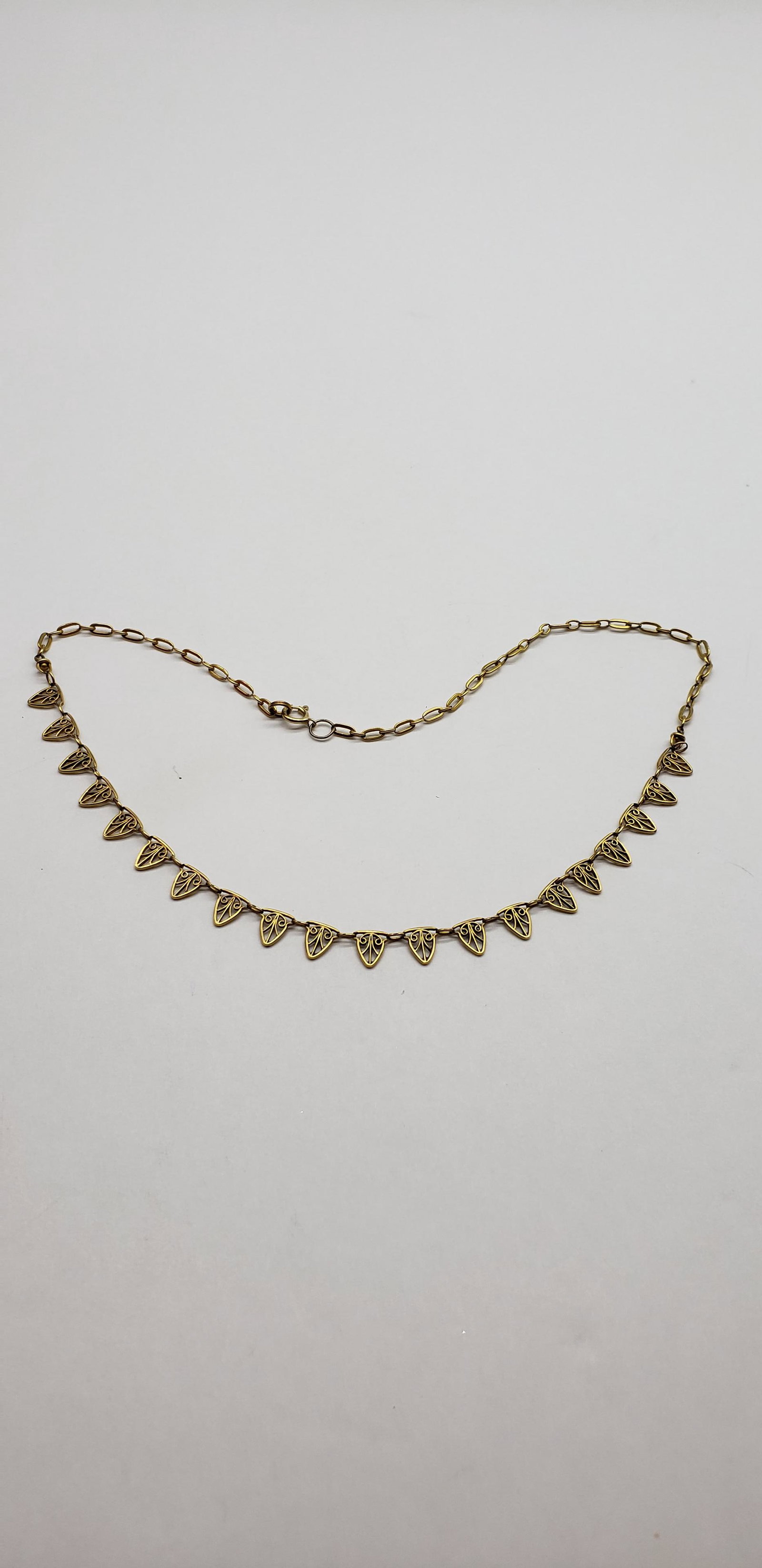 GOLD NECKLACE: Gold Necklace Piece is 15 3/4" Weight is 5.11 Grams All items Located in in Hollywood Florida Warehouse For Shipping Call today for quote they have item numbers and Pak Mail is available for all your 