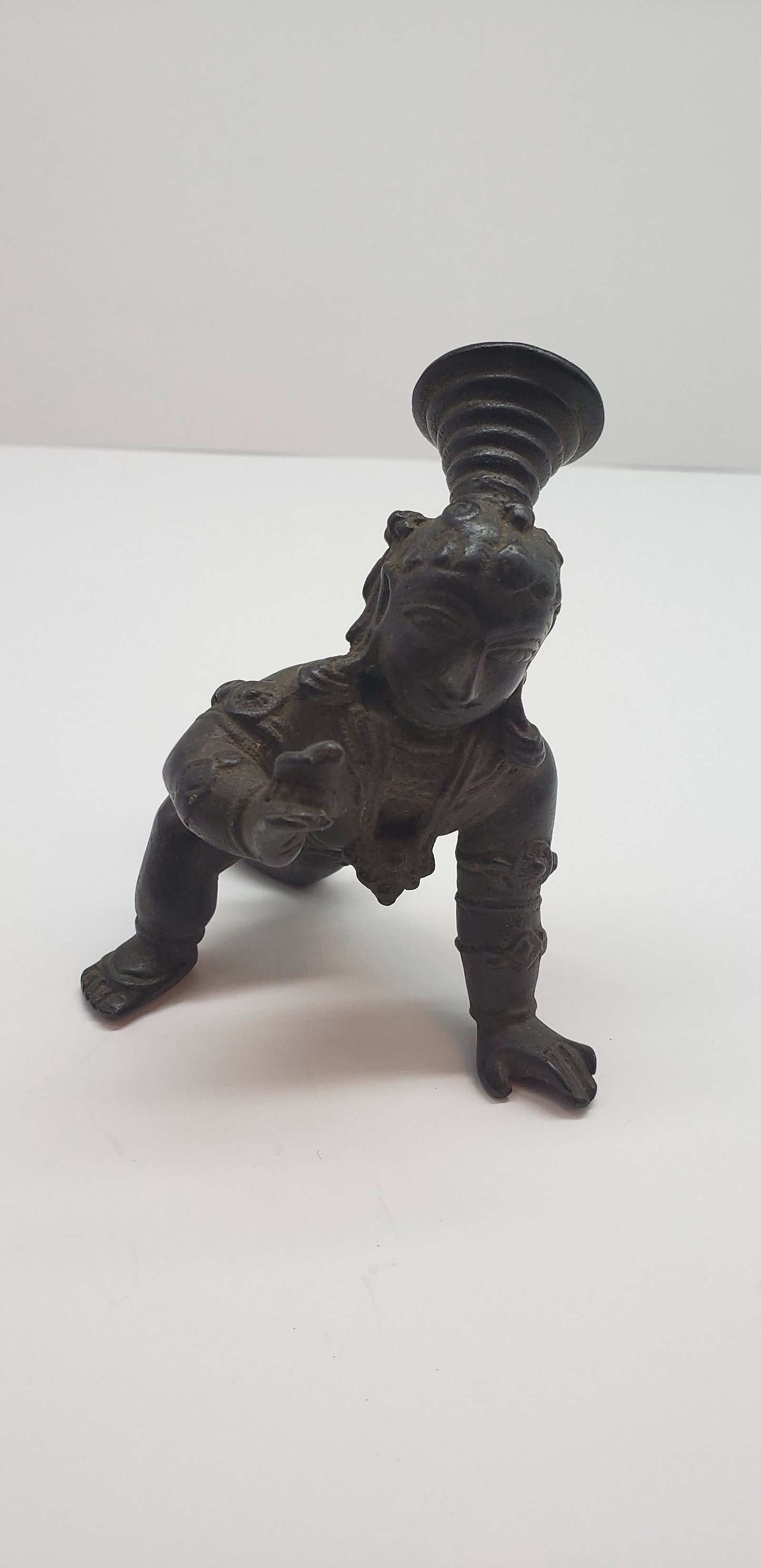 18TH CENTURY BRONZE INDIAN GOD: 18th Century Bronze Indian God 4 1/4" x 4 1/4" x 2 1/2" All items Located in in Hollywood Florida Warehouse For Shipping Call today for quote they have item numbers and Pak Mail is available for all y