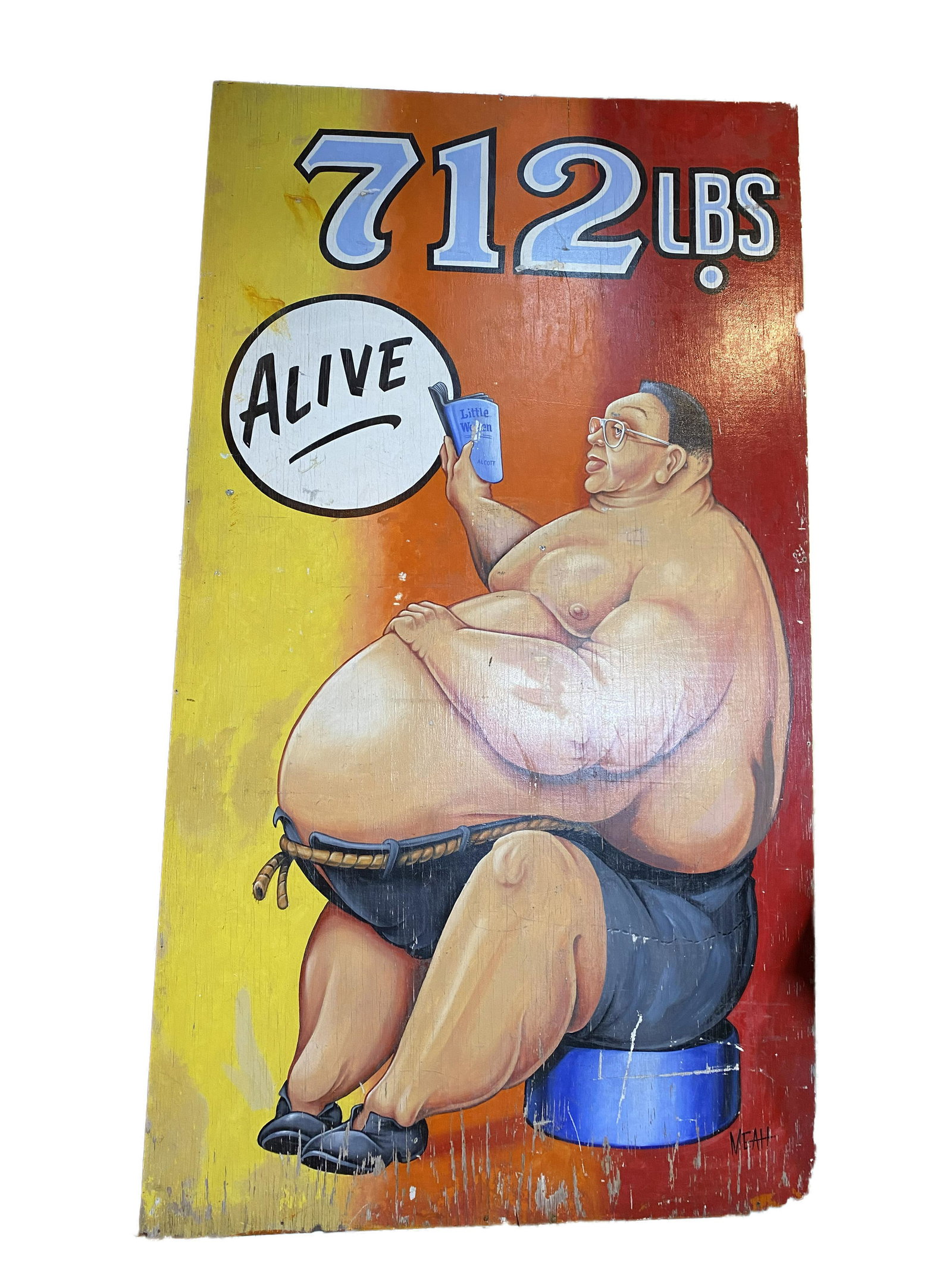 VINTAGE FAT MAN PANEL SIDESHOW ART (1 of 6)