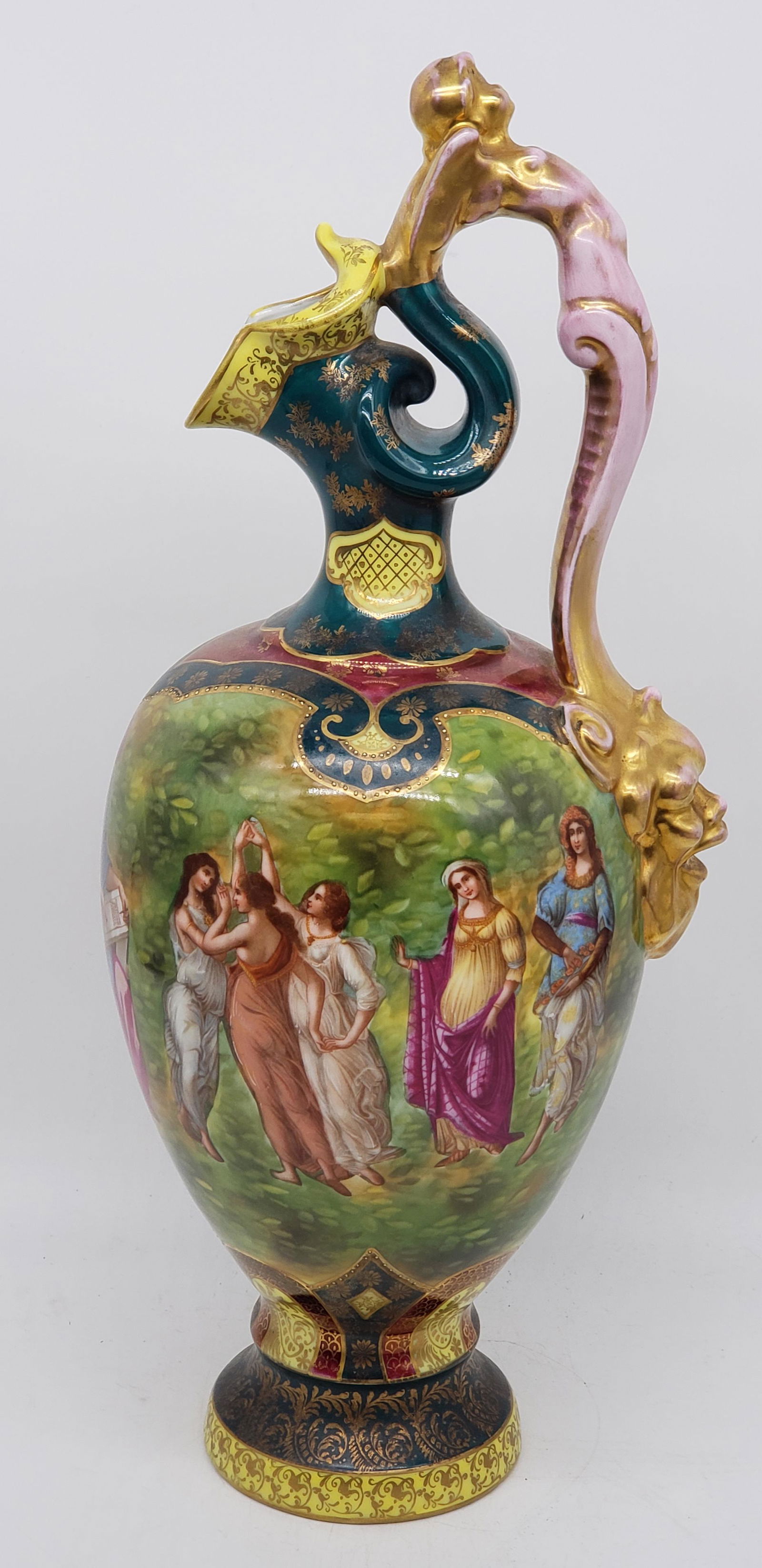 ANTIQUE HAND PAINTED PITCHER AUSTRIA (1 of 5)