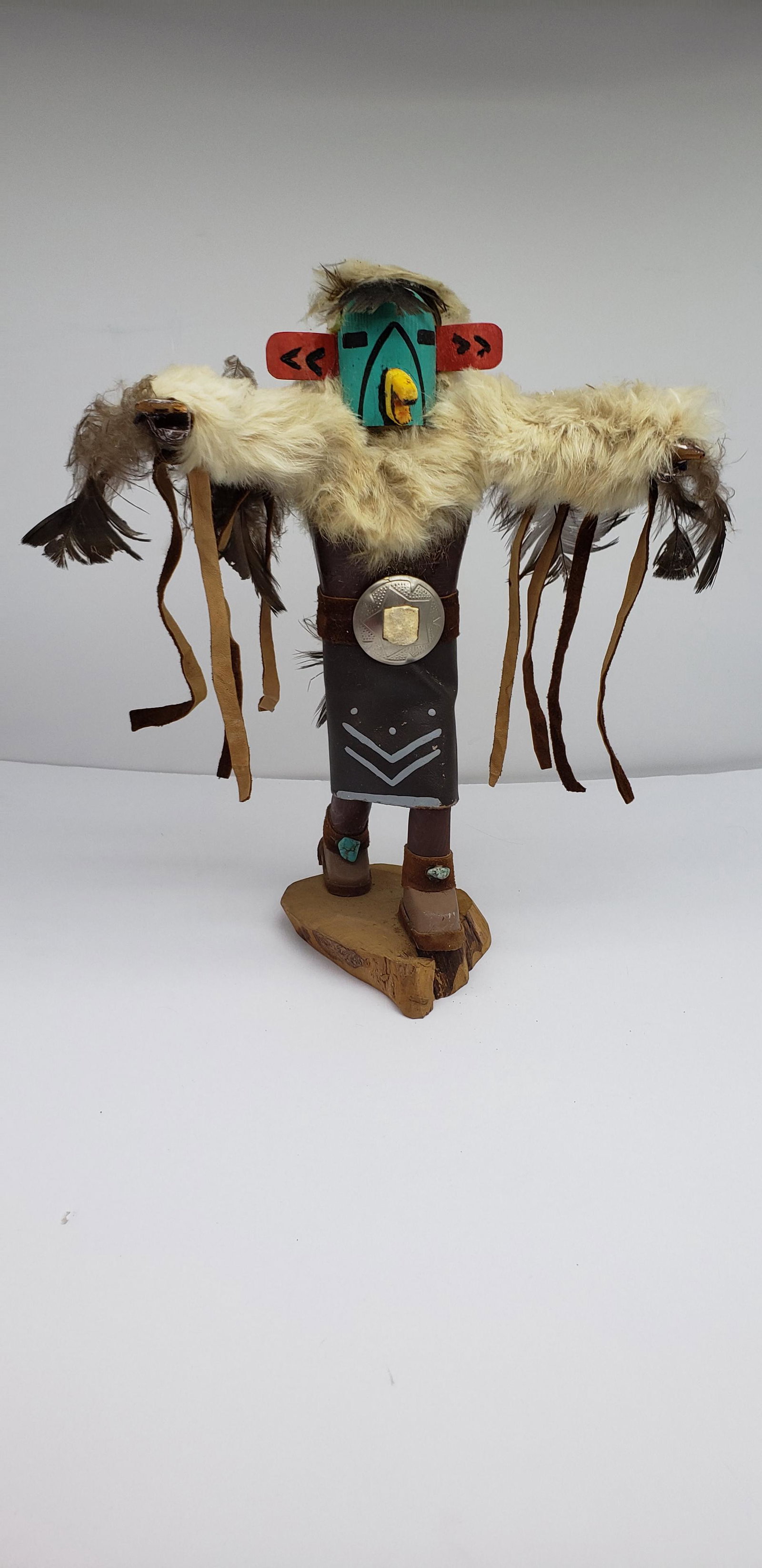 NATIVE AMERICAN KACHINA DOLL SIGNED: NATIVE AMERICAN KACHINA DOLL SIGNED 12" X 10" All items Located in in Hollywood Florida Warehouse For Shipping Call today for quote they have item numbers and Pak Mail is available for all your custom