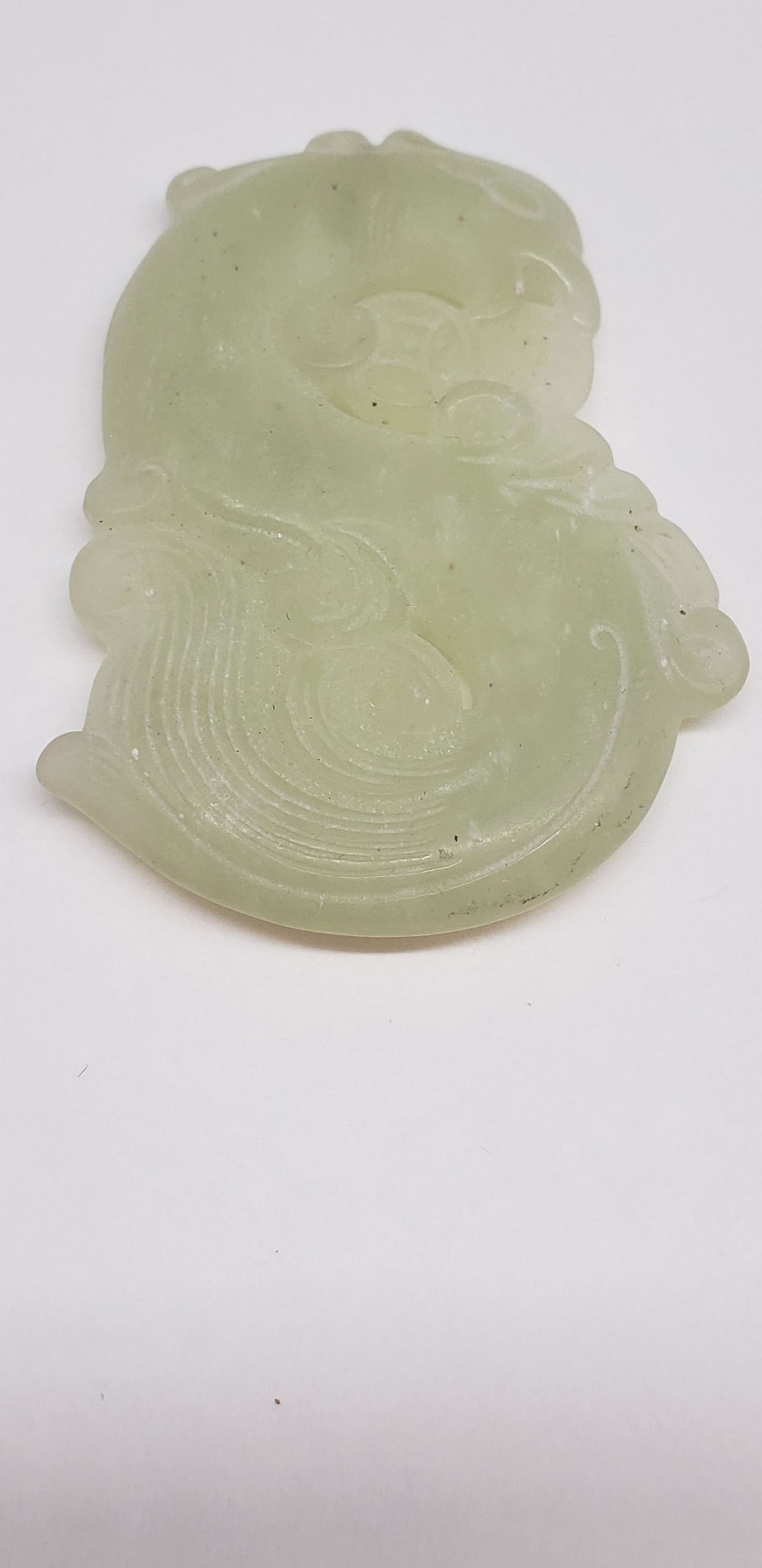 ANTIQUE HAND CARVED JADE CHINESE PHOENIX (1 of 2)
