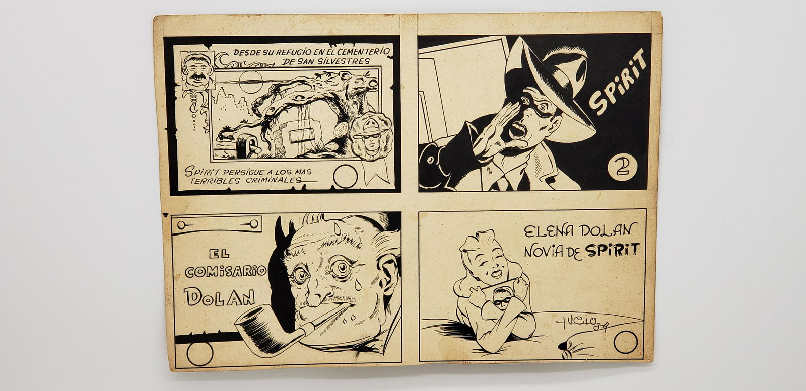 1950'S ORIGINAL SPANISH SPIRIT COMIC STRIP ART (1 of 6)