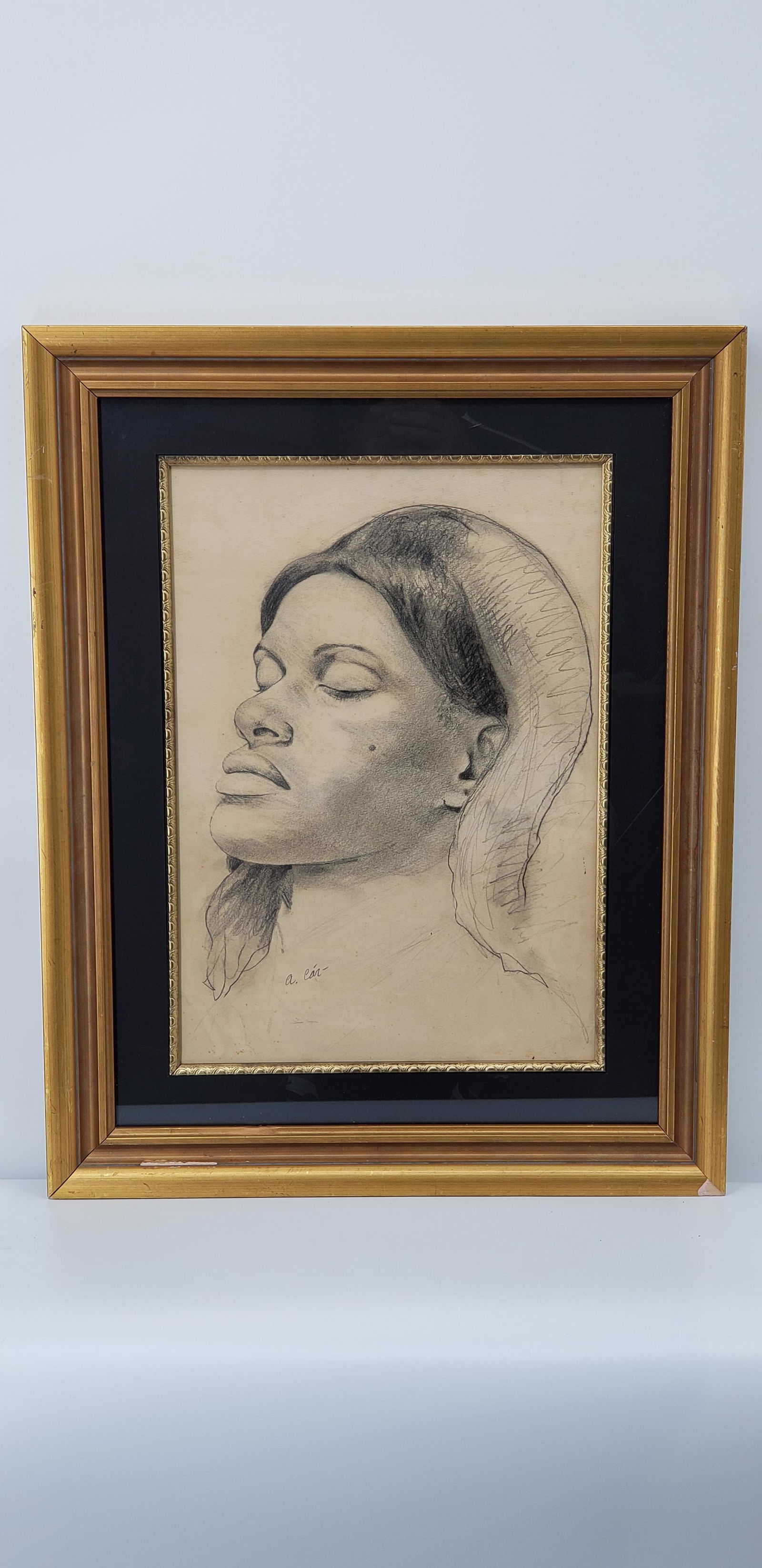 AUGUSTIN CARDENAS PENCIL ON PAPER. SIGNED (1 of 5)