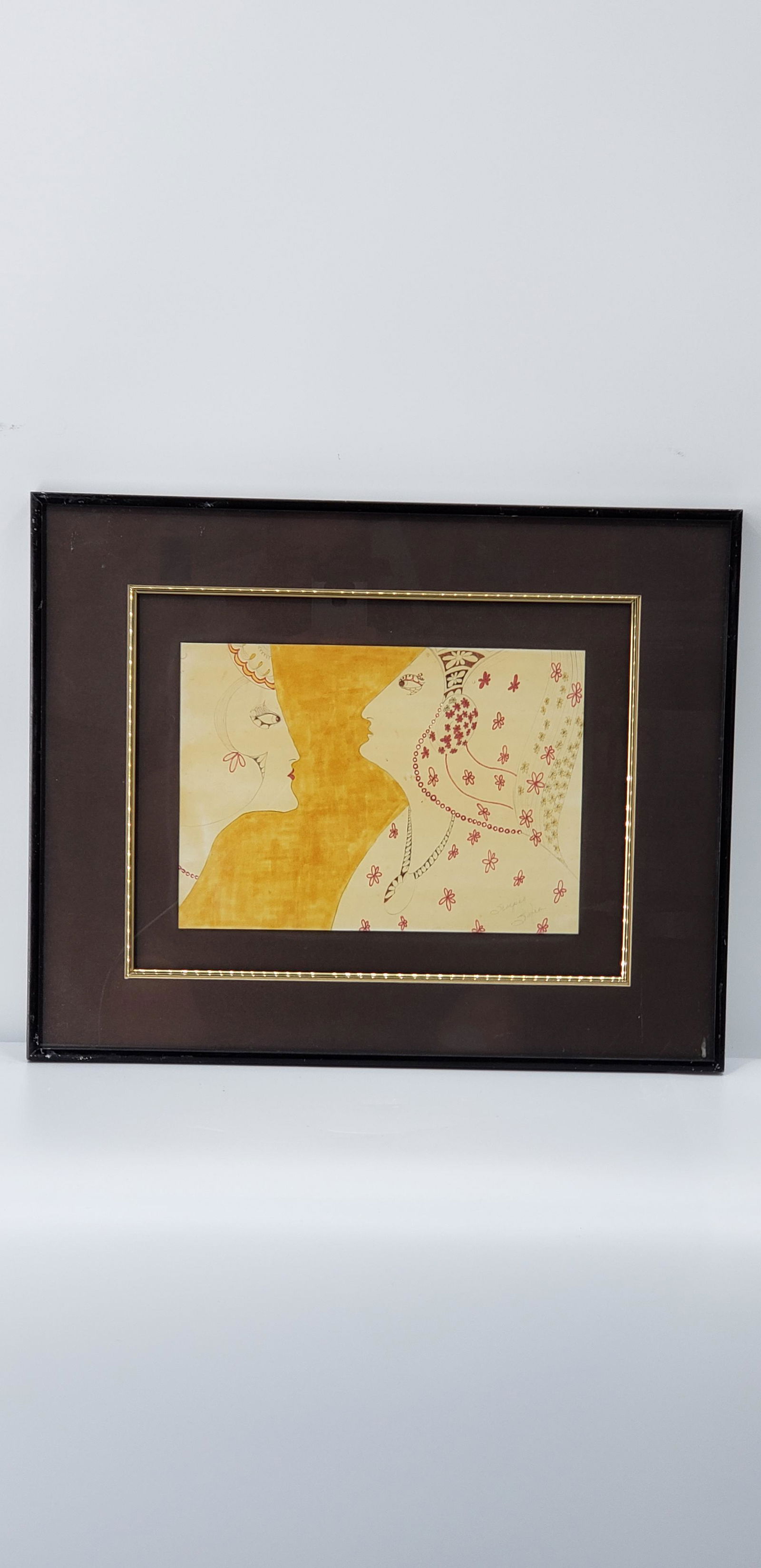 UNKNOWN ARTIST PENCIL PEN AND WATERCOLOR ON PAPER (1 of 4)