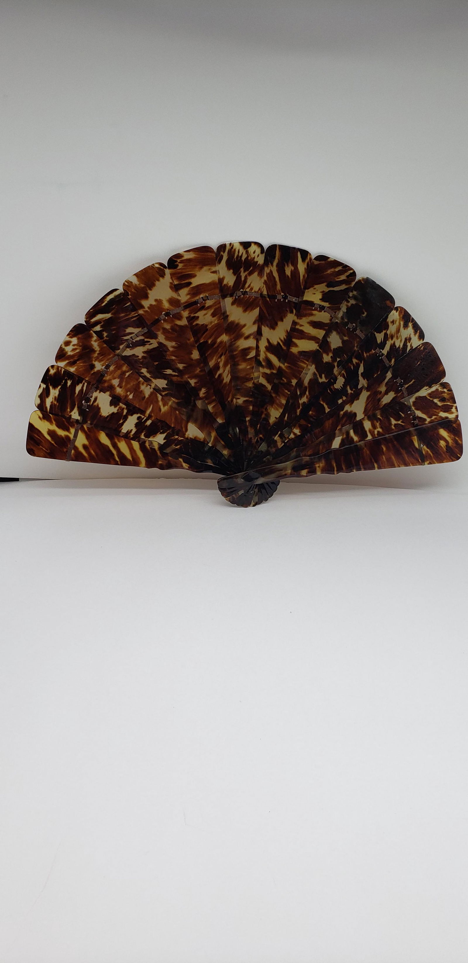 19TH CENTURY VICTORIAN TORTOISE SHELL FAN (1 of 3)